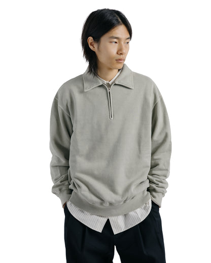 Ernie Palo Product Dyed Half Zip Sweat Olive
