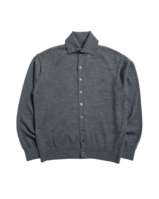 Ernie Palo Polo Knit Cardigan Grey