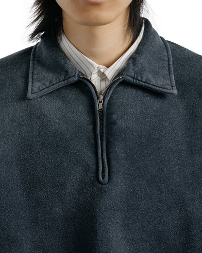 Ernie Palo Product Dyed Half Zip Sweat Black