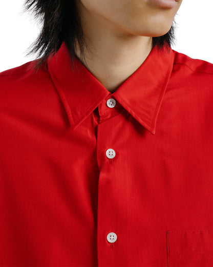 Ernie Palo Silk Nidom Square Shirt Red