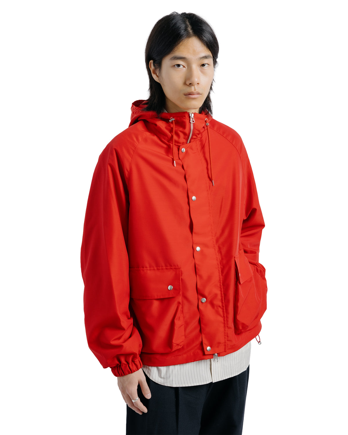 Ernie Palo Wool Nylon Blouson Red