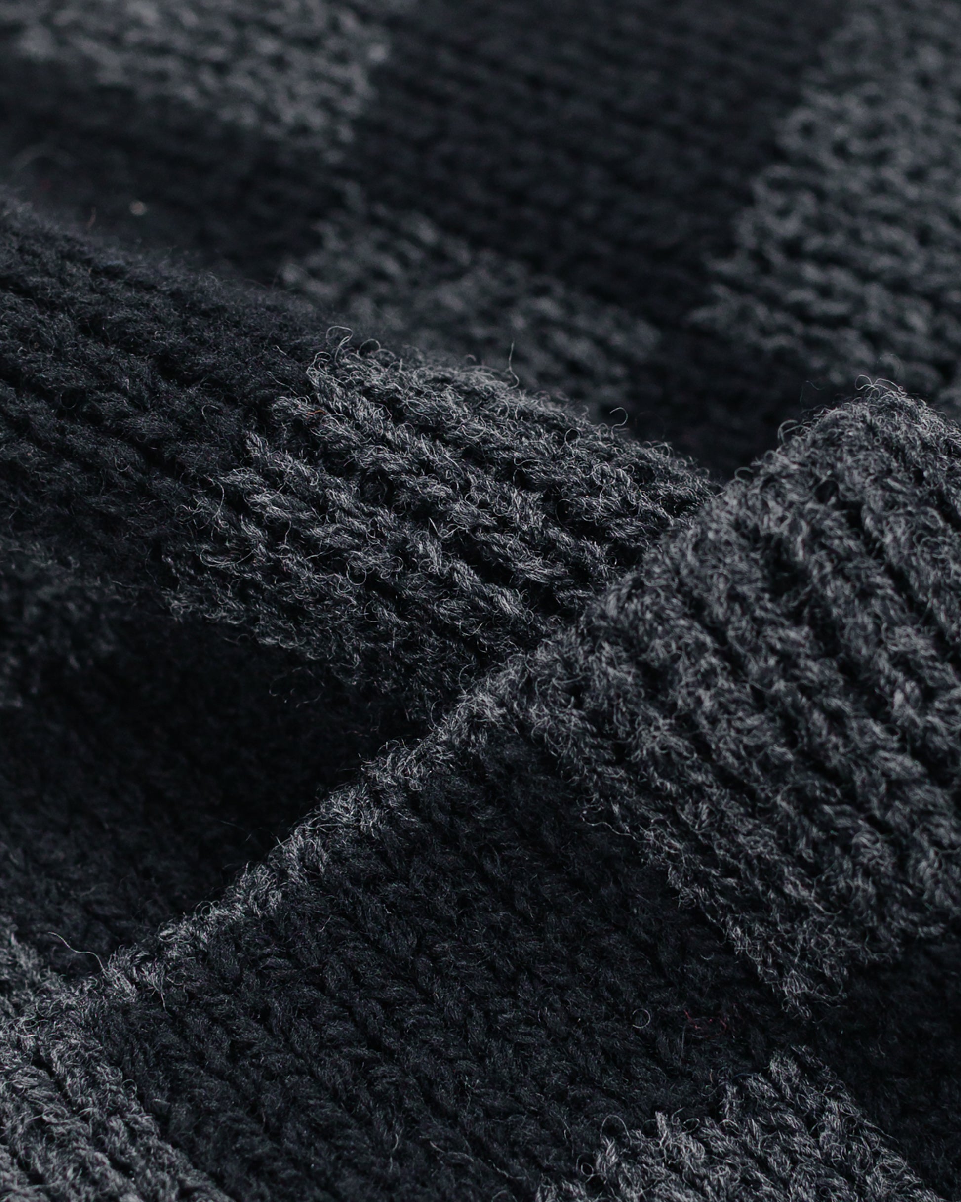 lost & found Found Feather Found Feather Checker Beanie Italian Donegal Wool Black