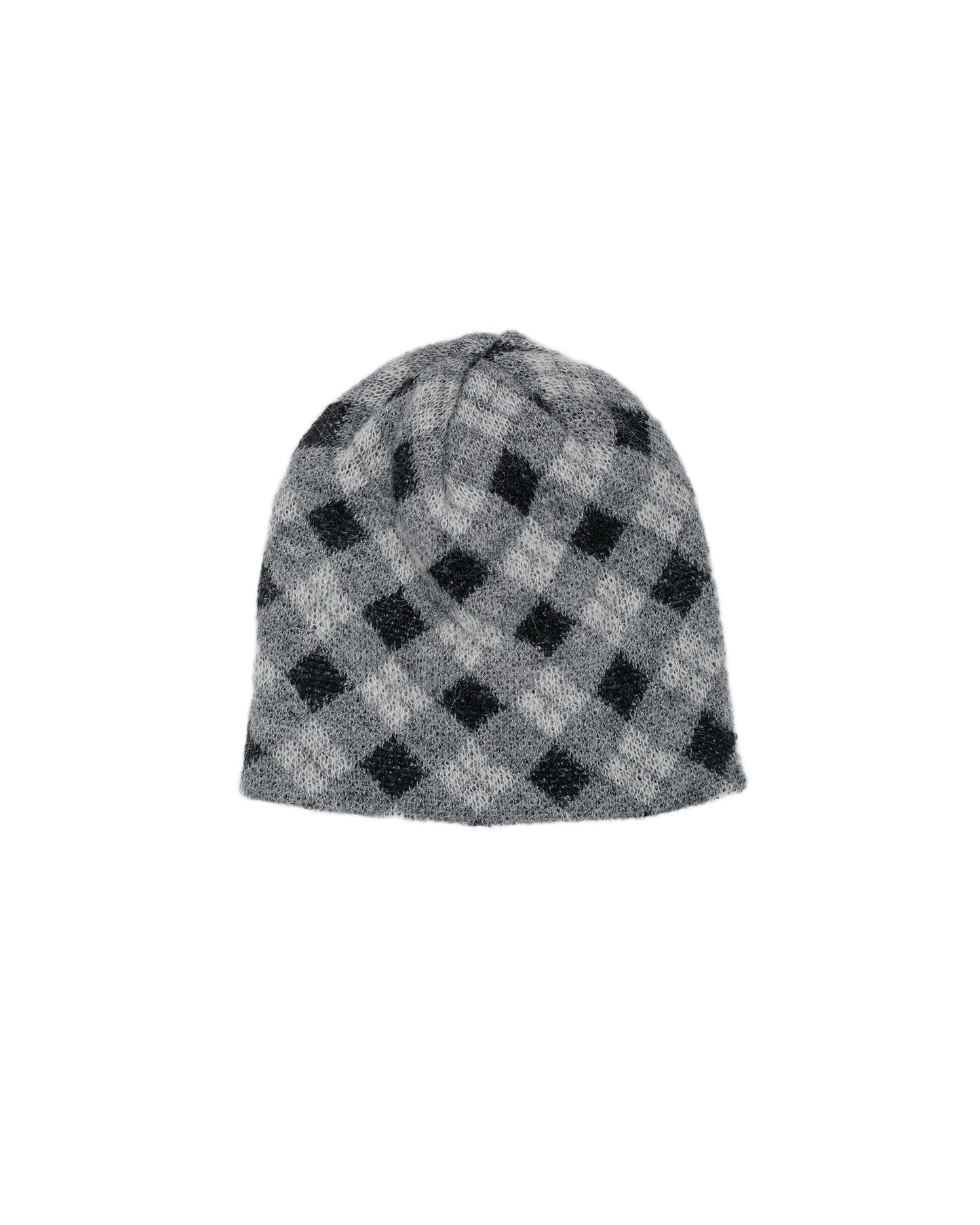 Found Feather Mohair Skully Argyle Black