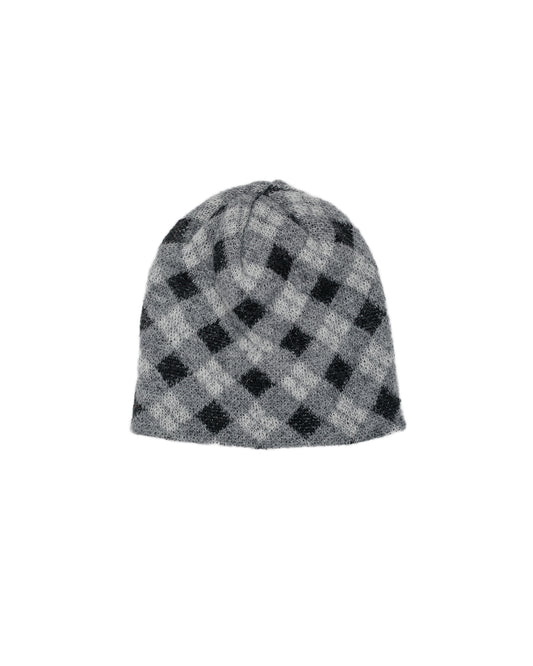 Found Feather Mohair Skully Argyle Black