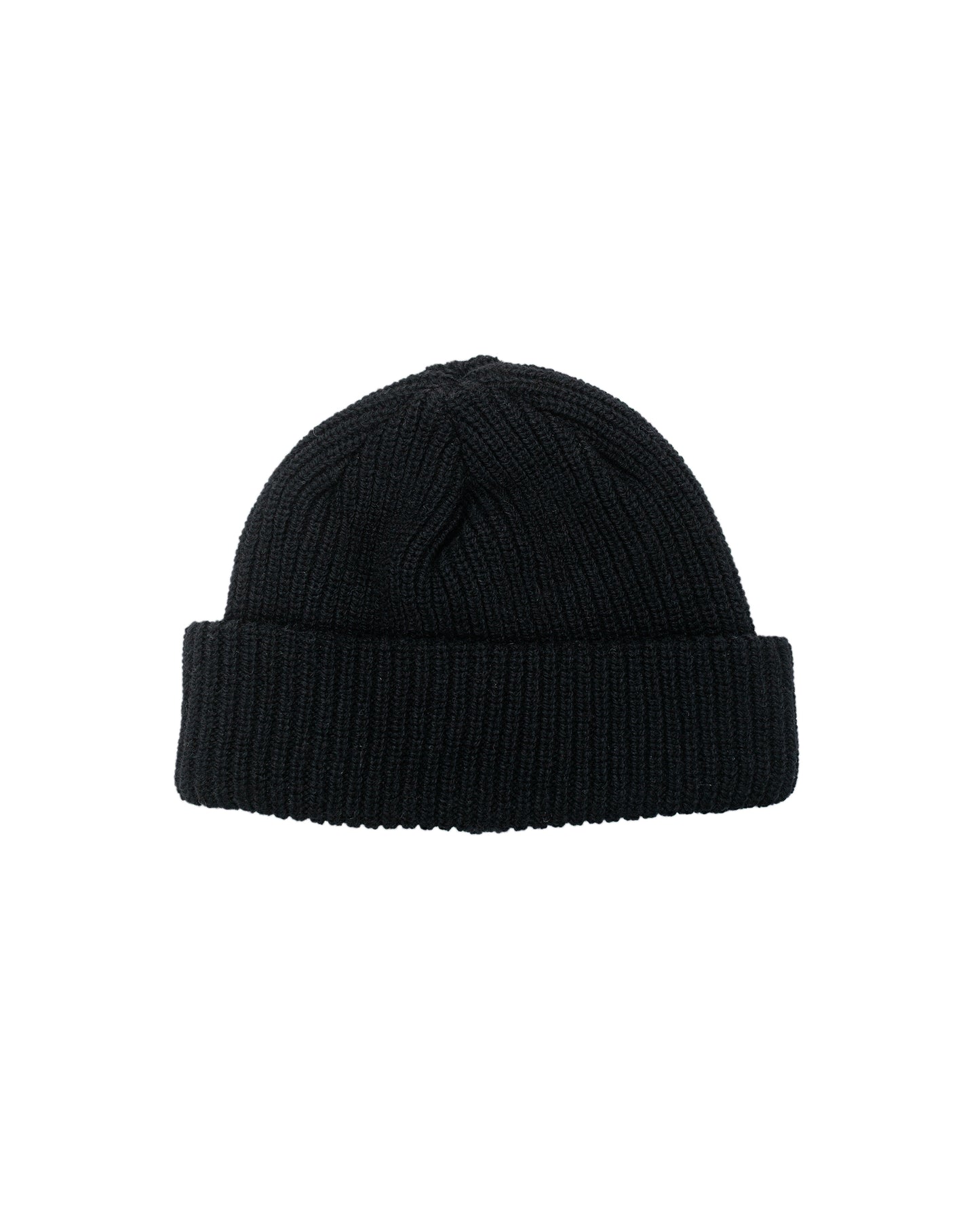 Found Feather Oversized Watch Cap Italian Merino Wool Black