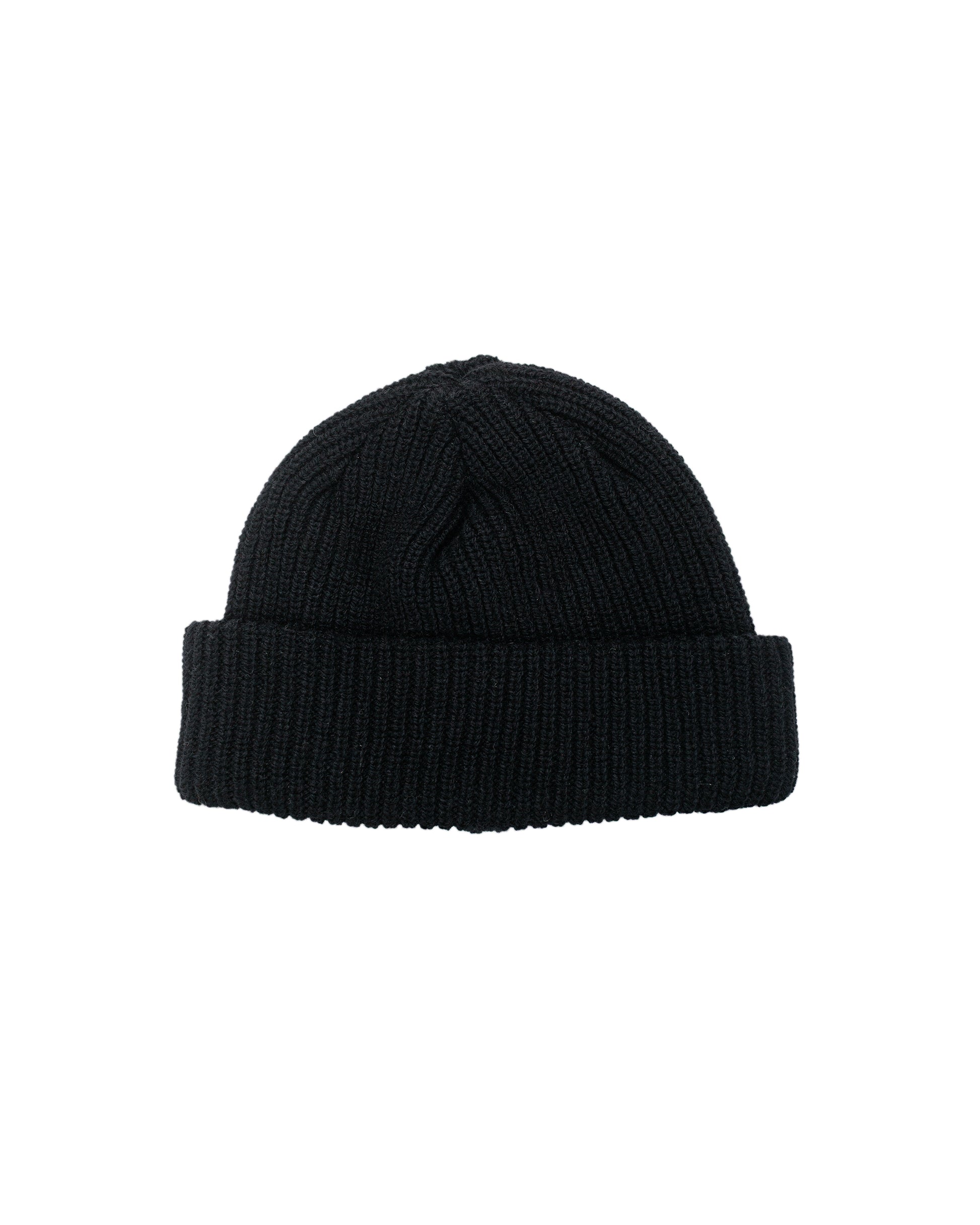 Found Feather Oversized Watch Cap Italian Merino Wool Black