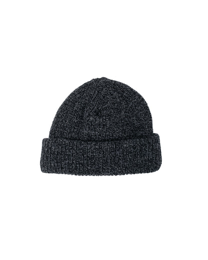 Found Feather Oversized Watch Cap Italian Merino Wool Charcoal