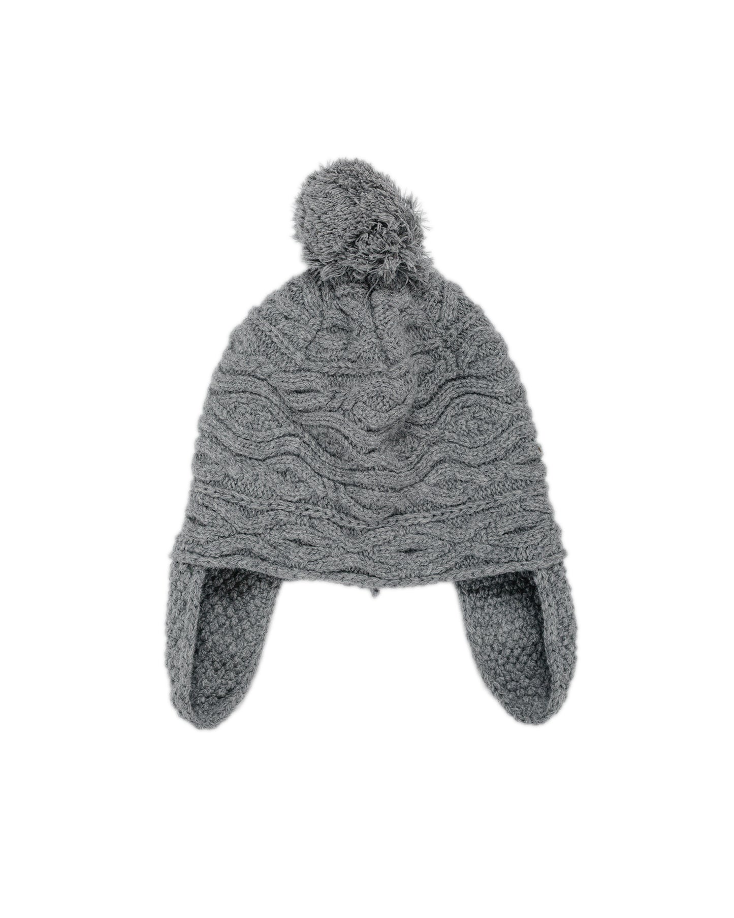 lost & found Found Feather Found Feather Pom Pom Beanie Lambswool Grey
