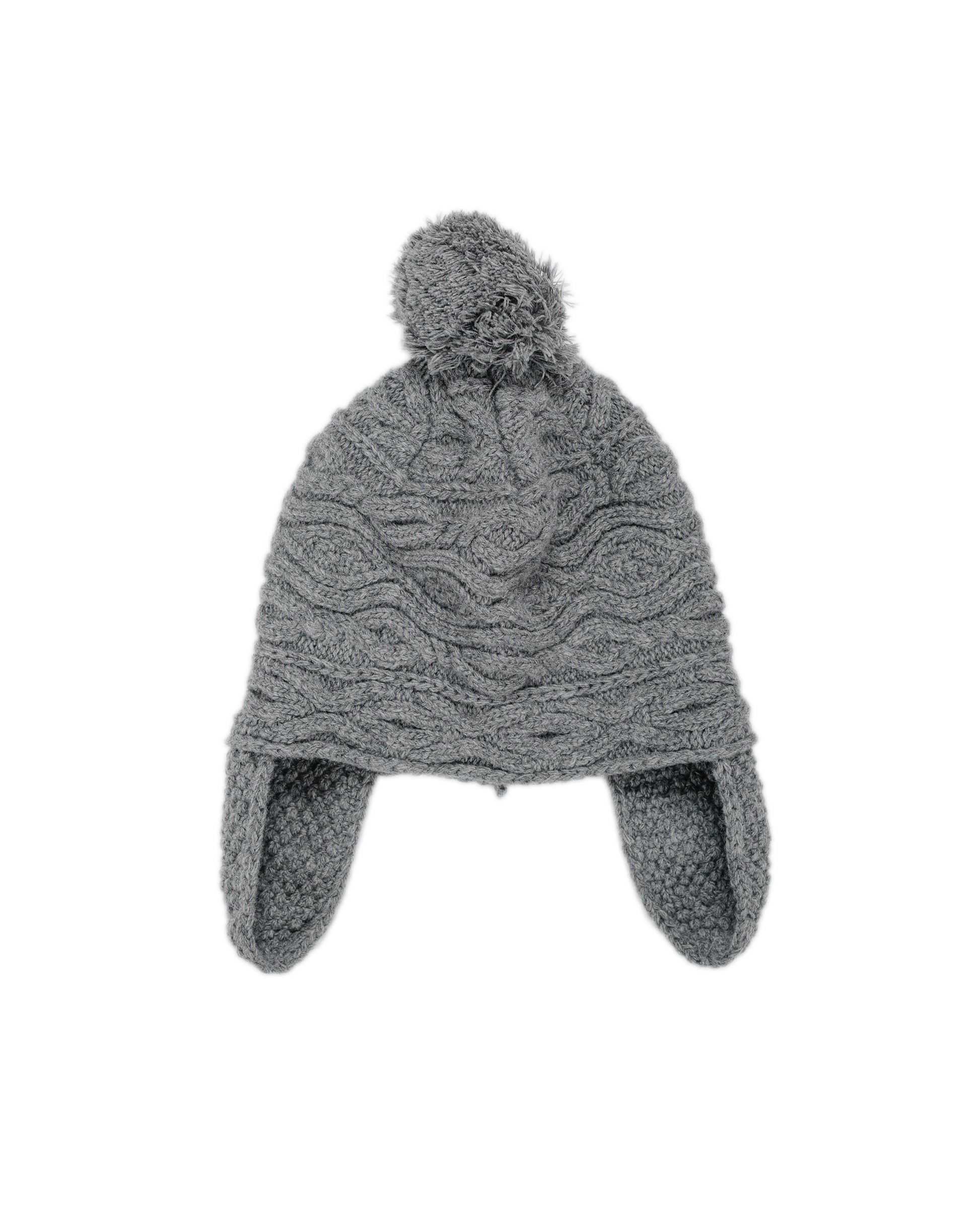 lost & found Found Feather Found Feather Pom Pom Beanie Lambswool Grey
