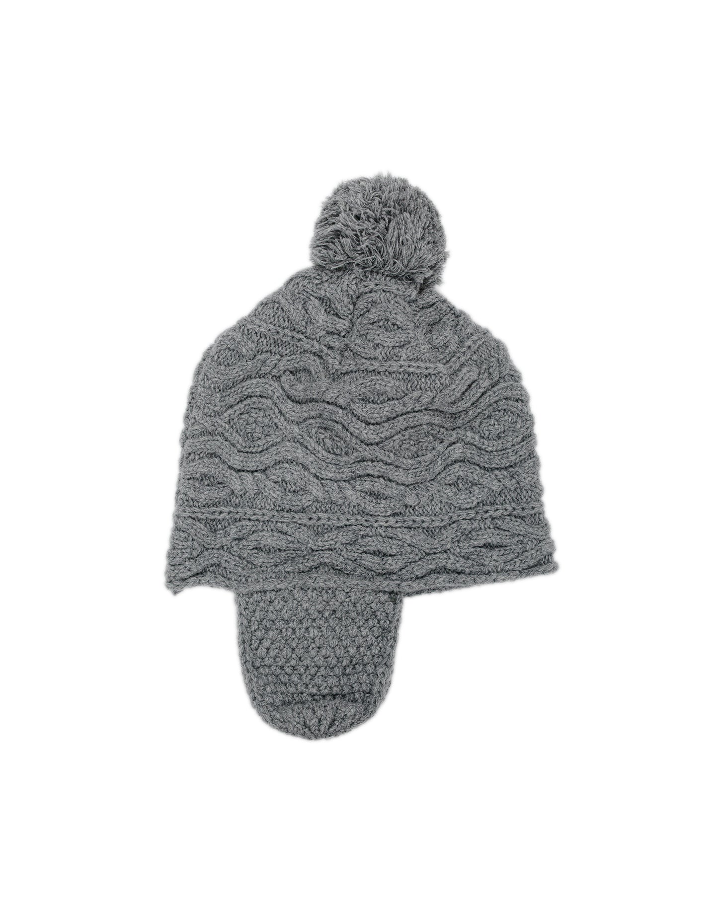 lost & found Found Feather Found Feather Pom Pom Beanie Lambswool Grey