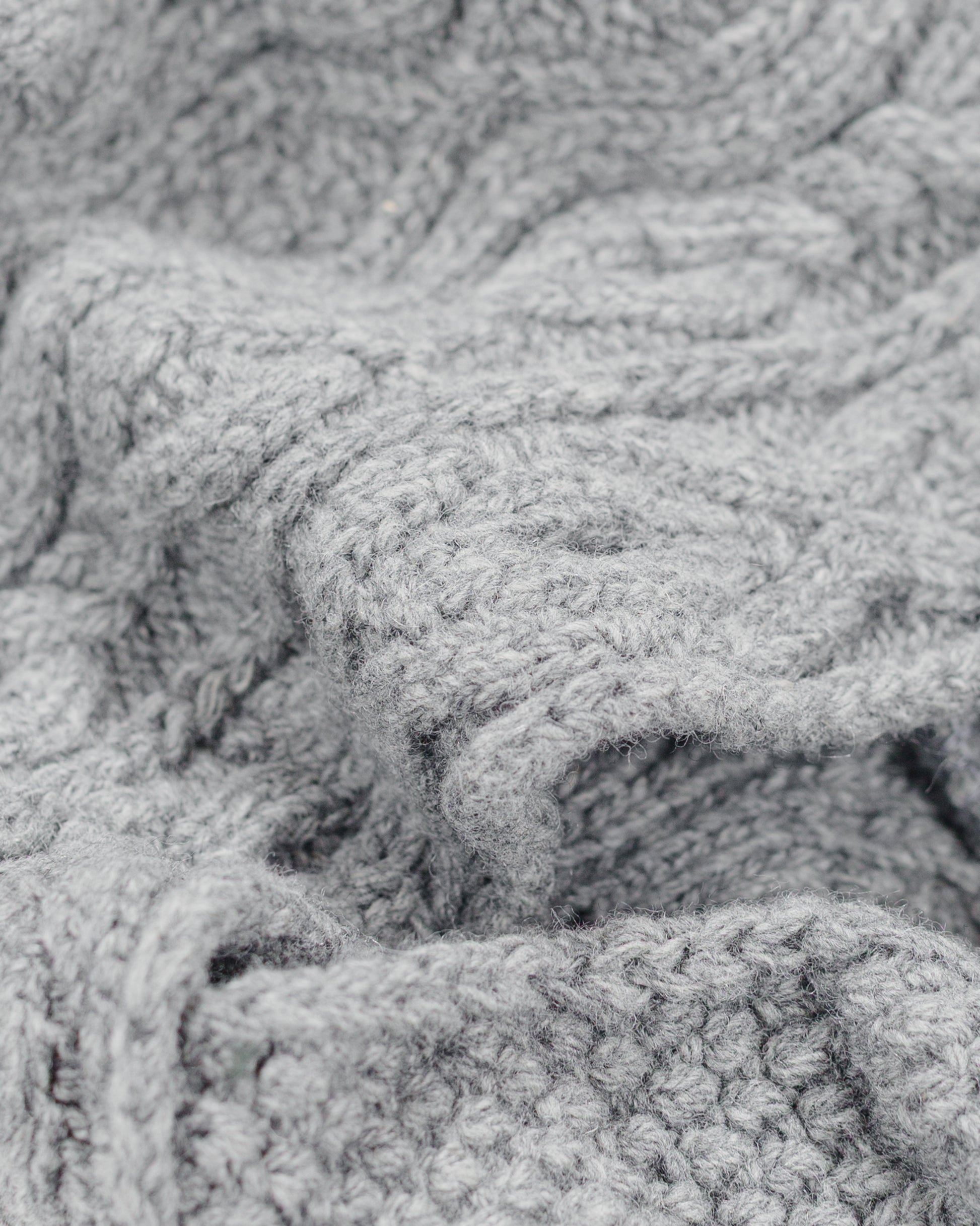 lost & found Found Feather Found Feather Pom Pom Beanie Lambswool Grey