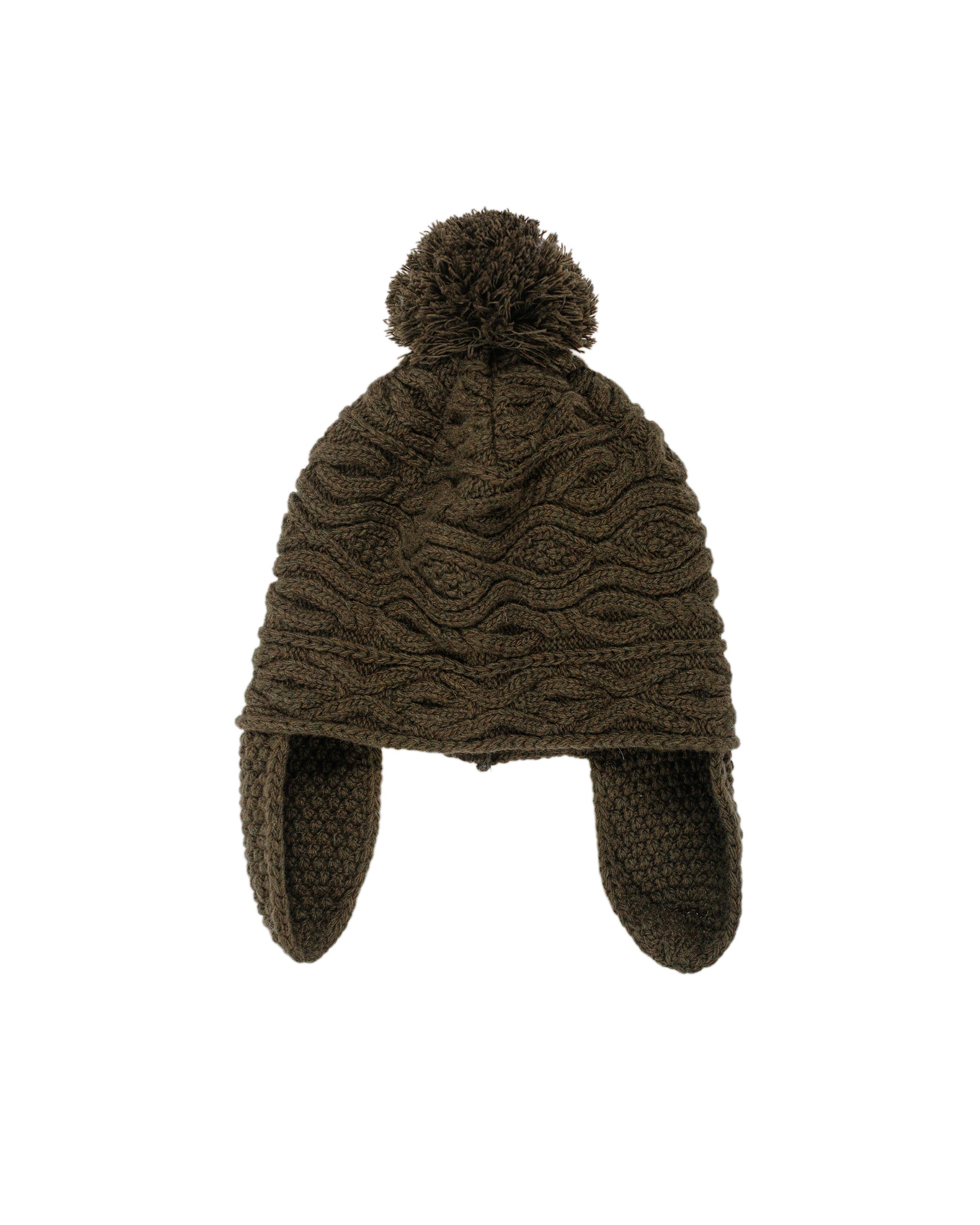 lost & found Found Feather Found Feather Pom Pom Beanie Lambswool Olive