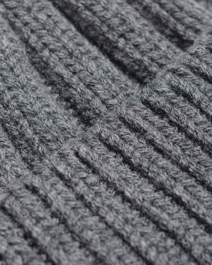 lost & found Found Feather Found Feather Rib Beanie Italian Donegal Wool Charcoal