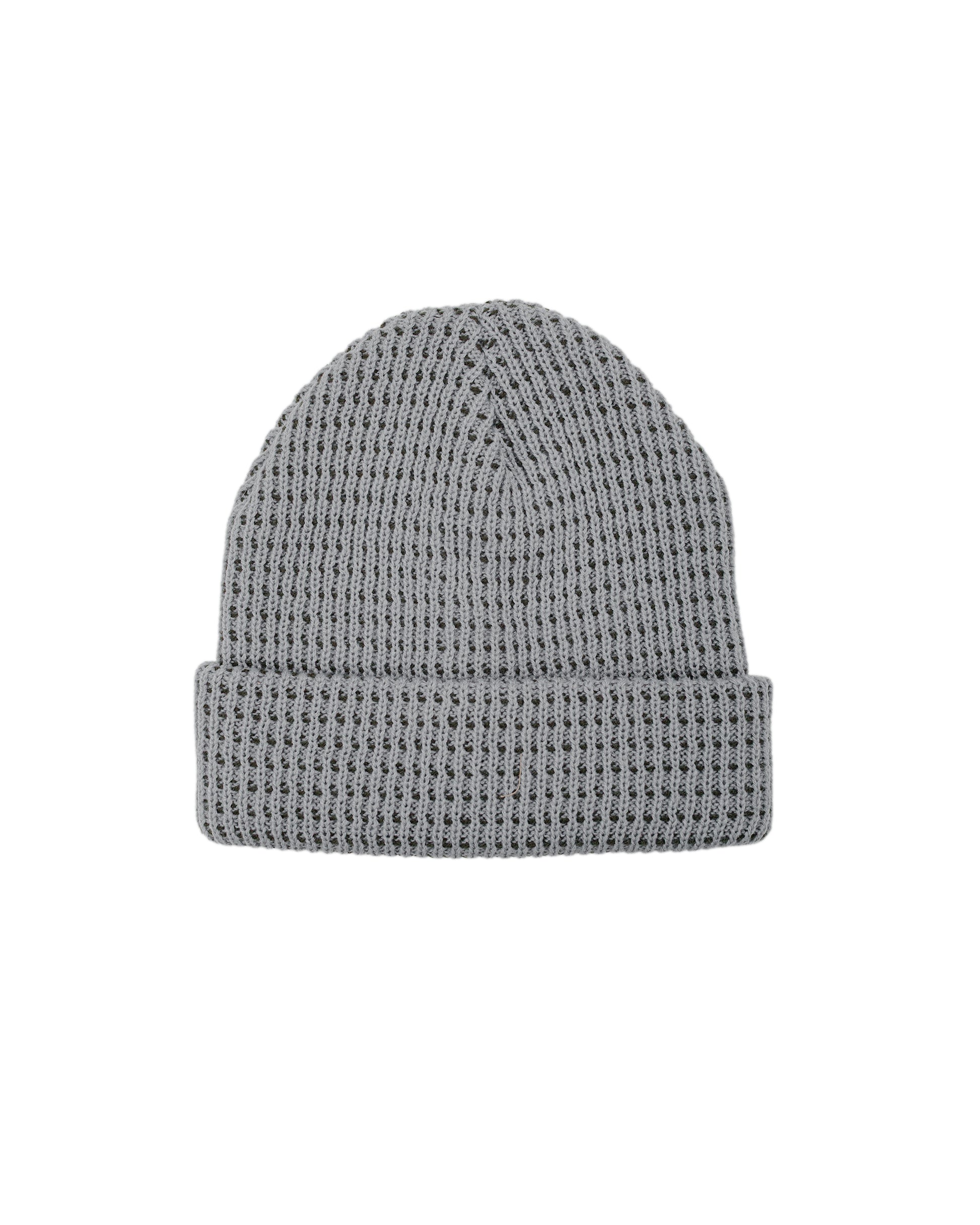 lost & found Found Feather Found Feather Waffle Beanie Acrylic Knit Grey Olive