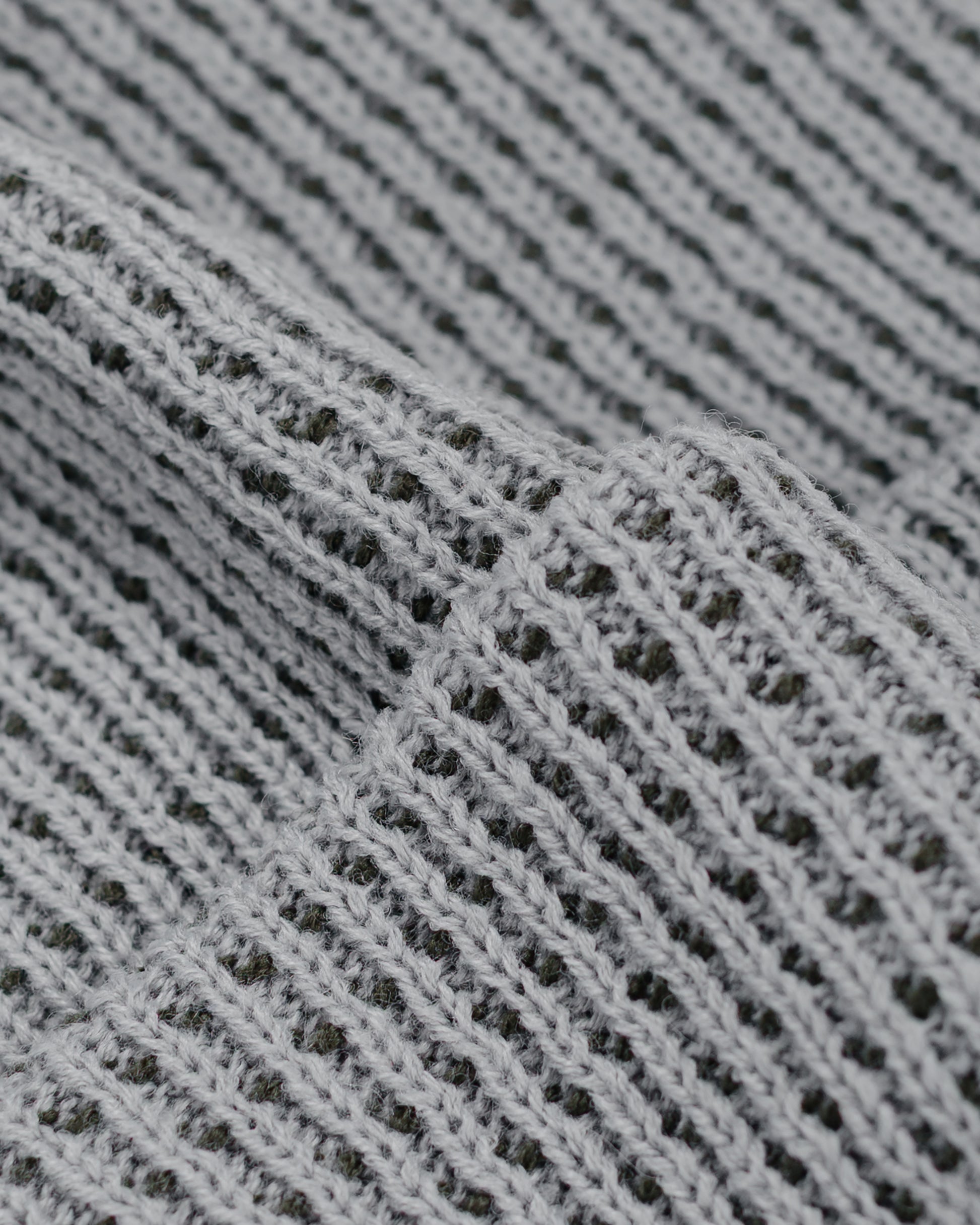 lost & found Found Feather Found Feather Waffle Beanie Acrylic Knit Grey Olive