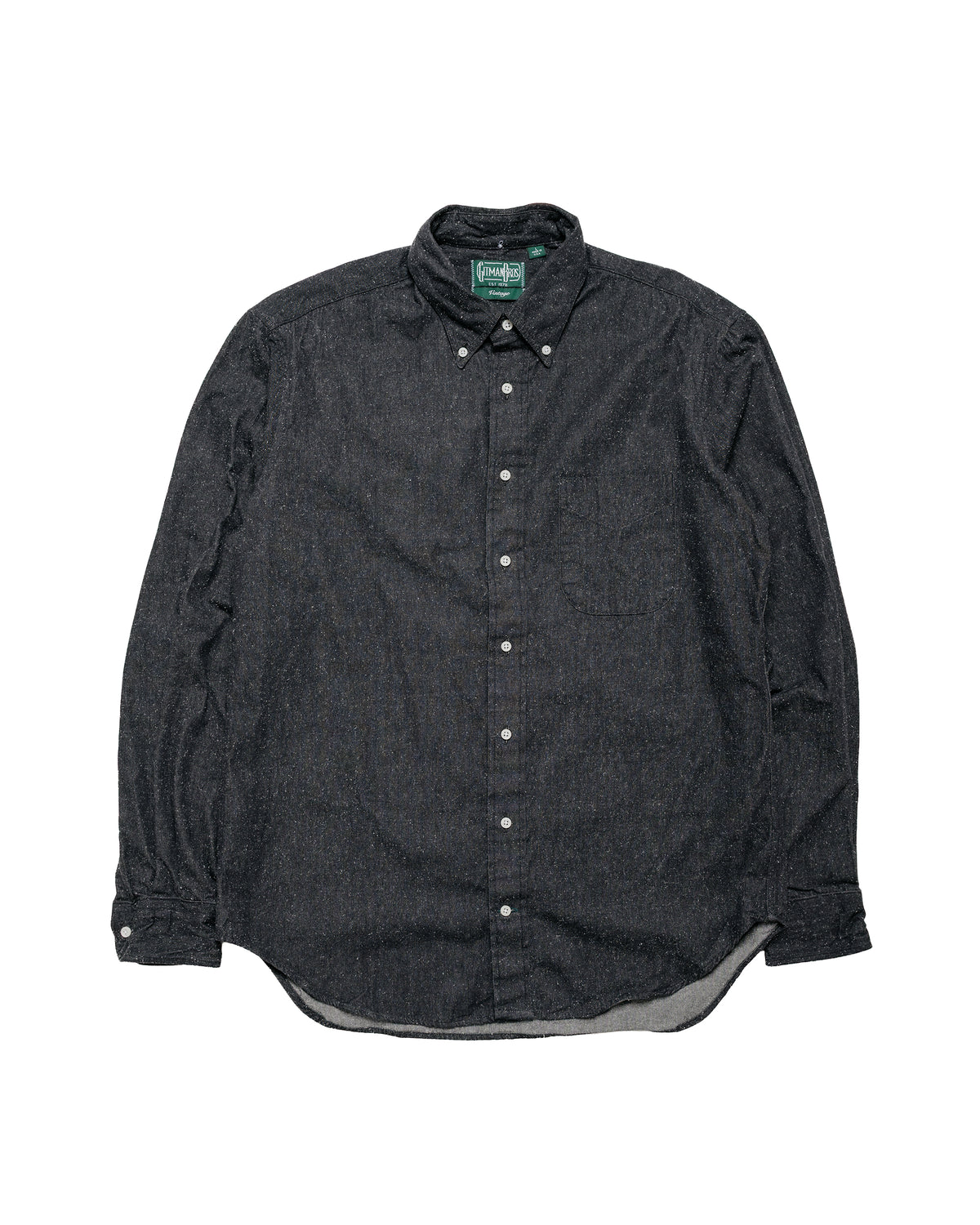 Gitman Vintage Bros. Black Japanese Silk Denim Shirt