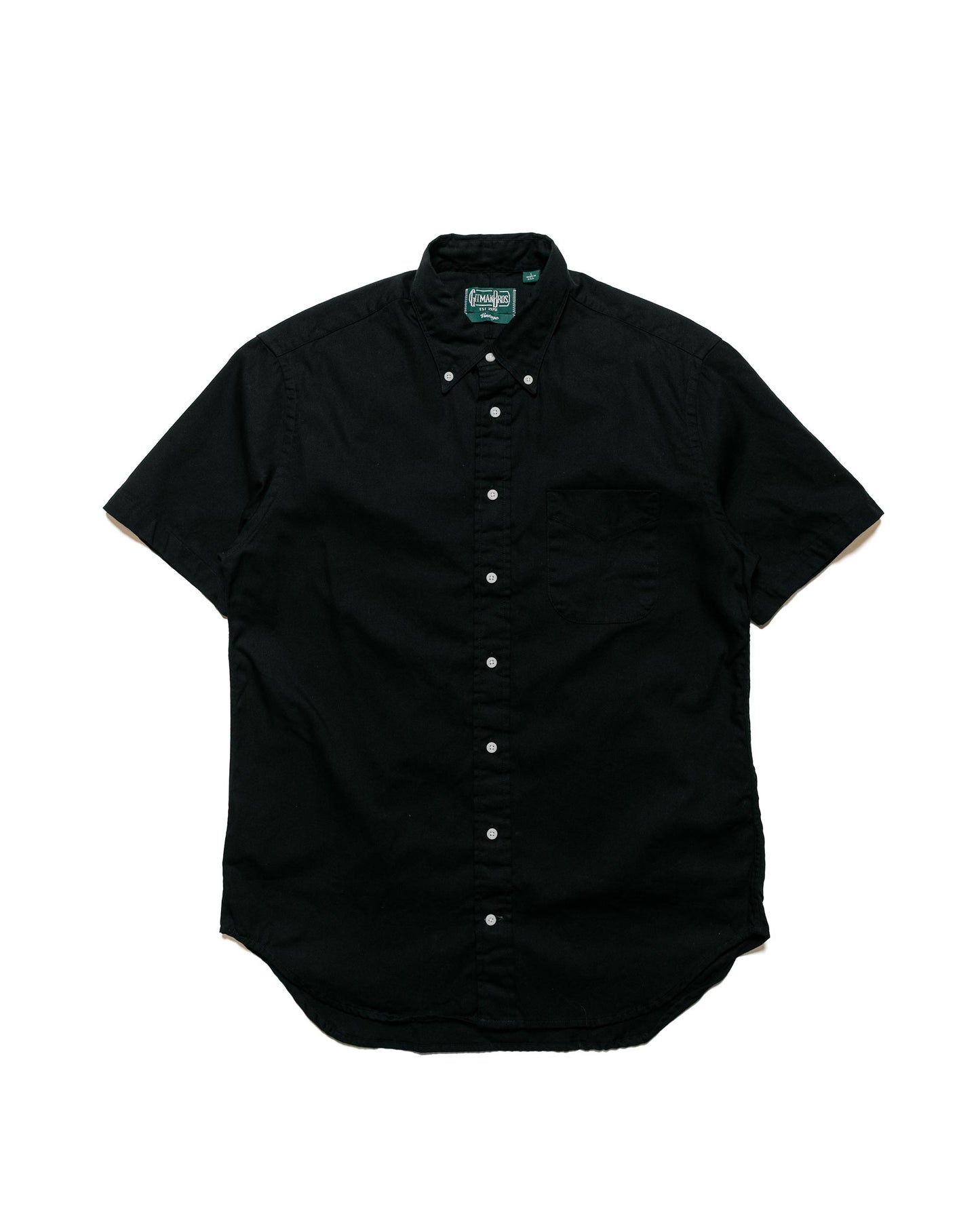 lost & found Gitman Vintage Bros. Gitman Vintage Bros. Black Overdye Oxford Short Sleeve