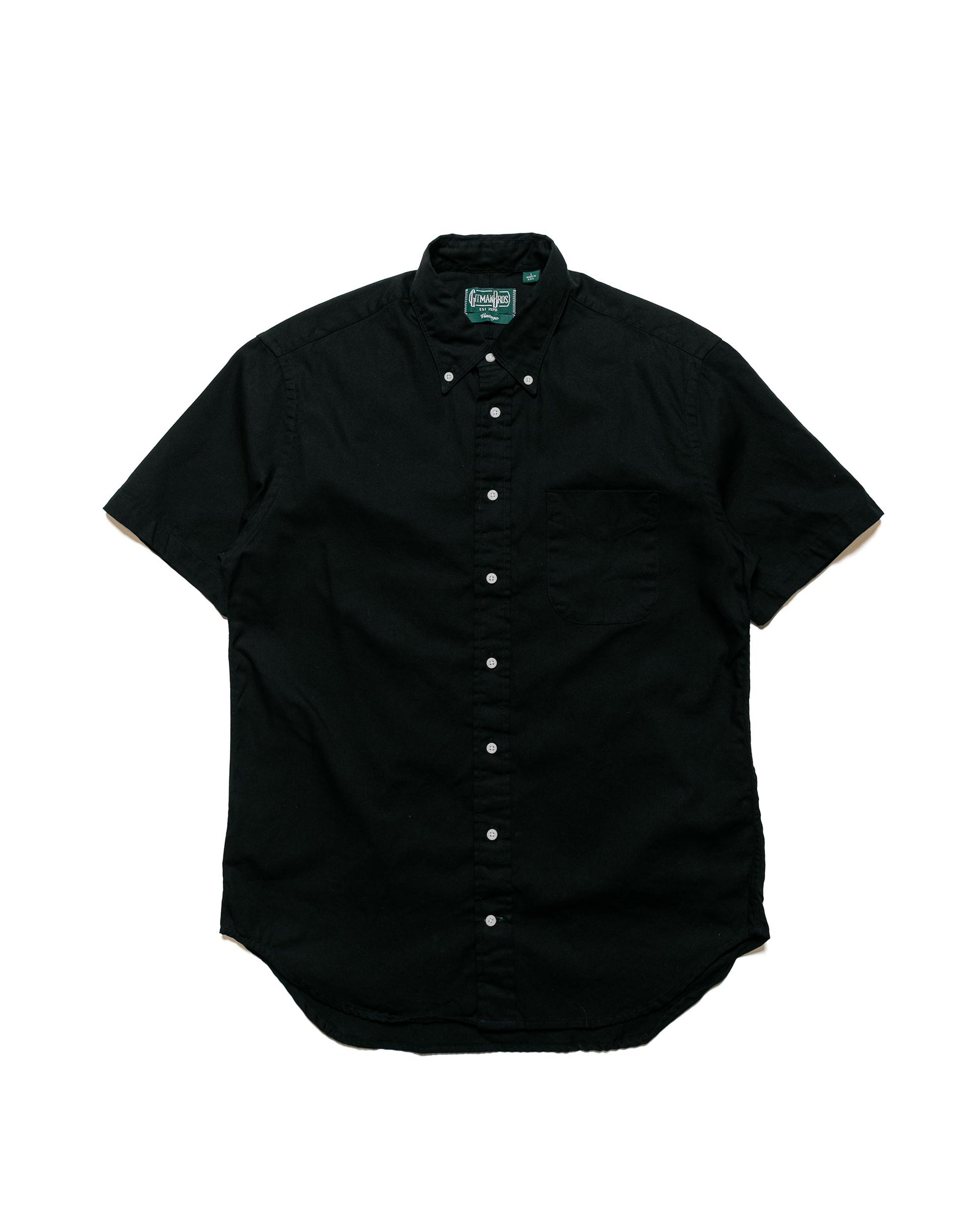 lost & found Gitman Vintage Bros. Gitman Vintage Bros. Black Overdye Oxford Short Sleeve