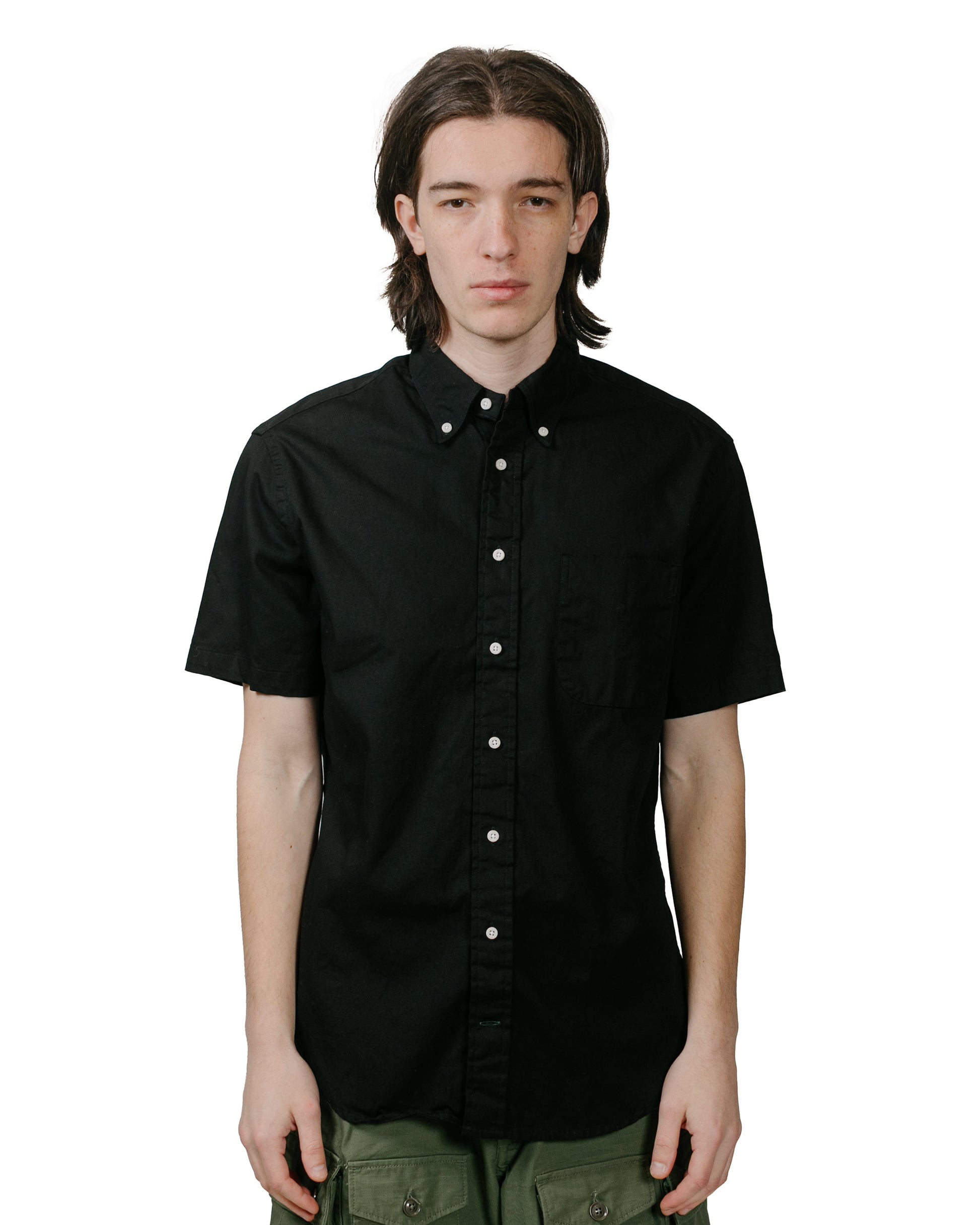 lost & found Gitman Vintage Bros. Gitman Vintage Bros. Black Overdye Oxford Short Sleeve