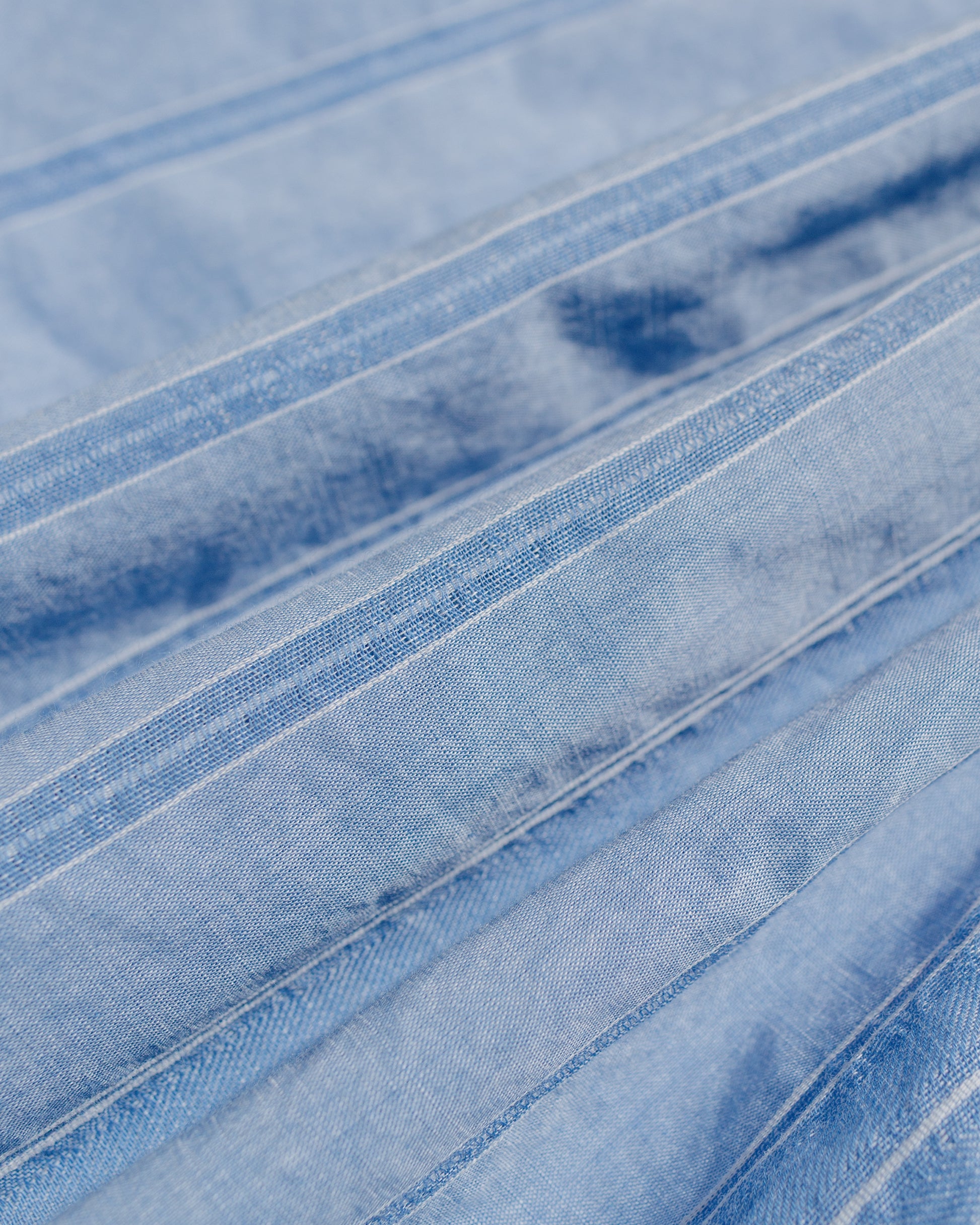 lost & found Gitman Vintage Bros. Gitman Vintage Bros. Blue Japanese Dobby Stripe Camp Shirt