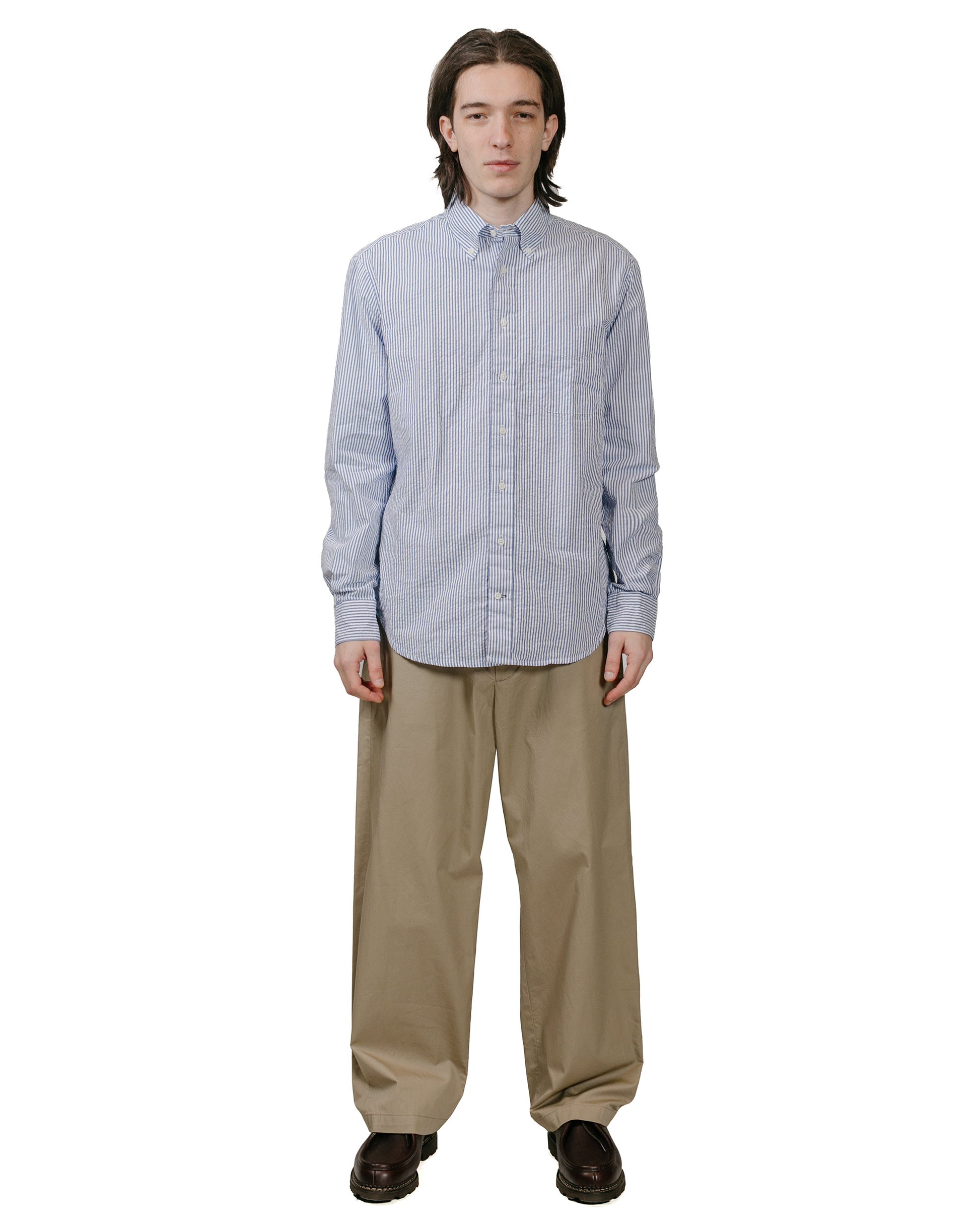 lost & found Gitman Vintage Bros. Gitman Vintage Bros. Blue Stripe Seersucker Shirt