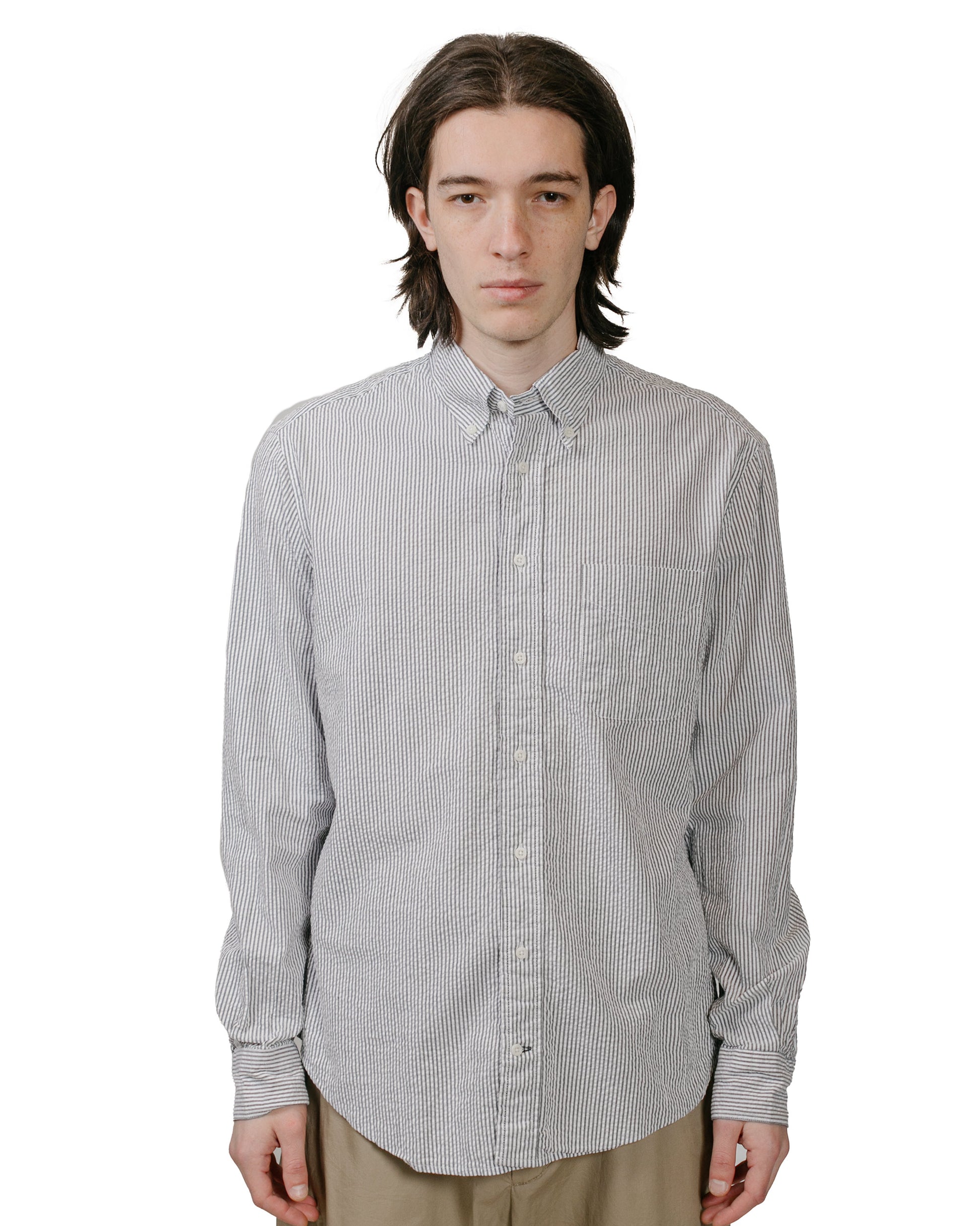 lost & found Gitman Vintage Bros. Gitman Vintage Bros. Charcoal Seersucker Shirt