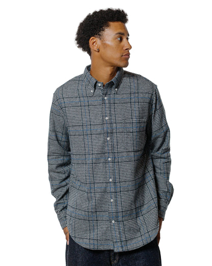 lost & found Gitman Vintage Bros. Gitman Vintage Bros. Grey Cotton Tweed Check Shirt