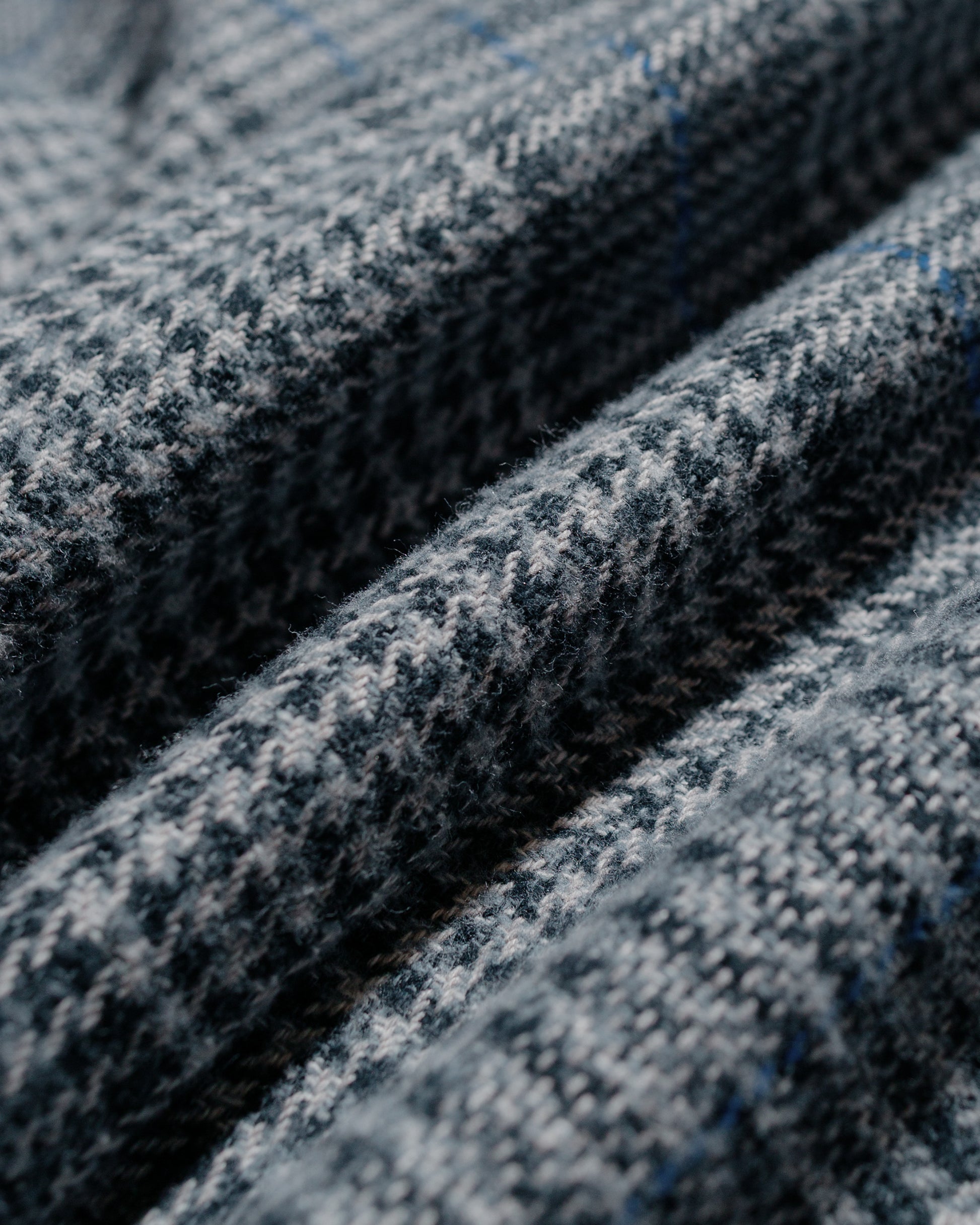 lost & found Gitman Vintage Bros. Gitman Vintage Bros. Grey Cotton Tweed Check Shirt