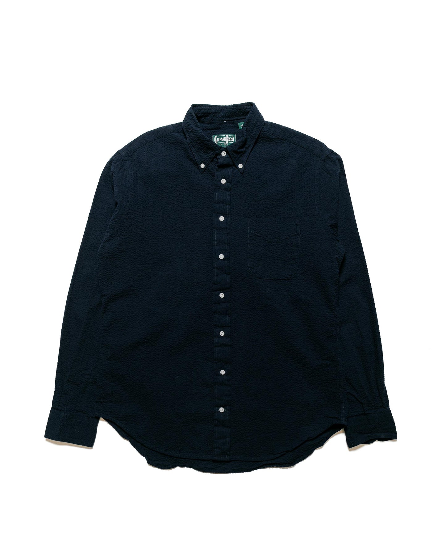 lost & found Gitman Vintage Bros. Gitman Vintage Bros. Navy Overdye Seersucker Shirt