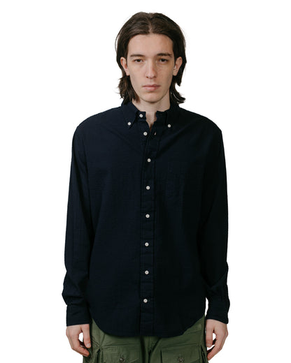 lost & found Gitman Vintage Bros. Gitman Vintage Bros. Navy Overdye Seersucker Shirt