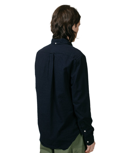 lost & found Gitman Vintage Bros. Gitman Vintage Bros. Navy Overdye Seersucker Shirt