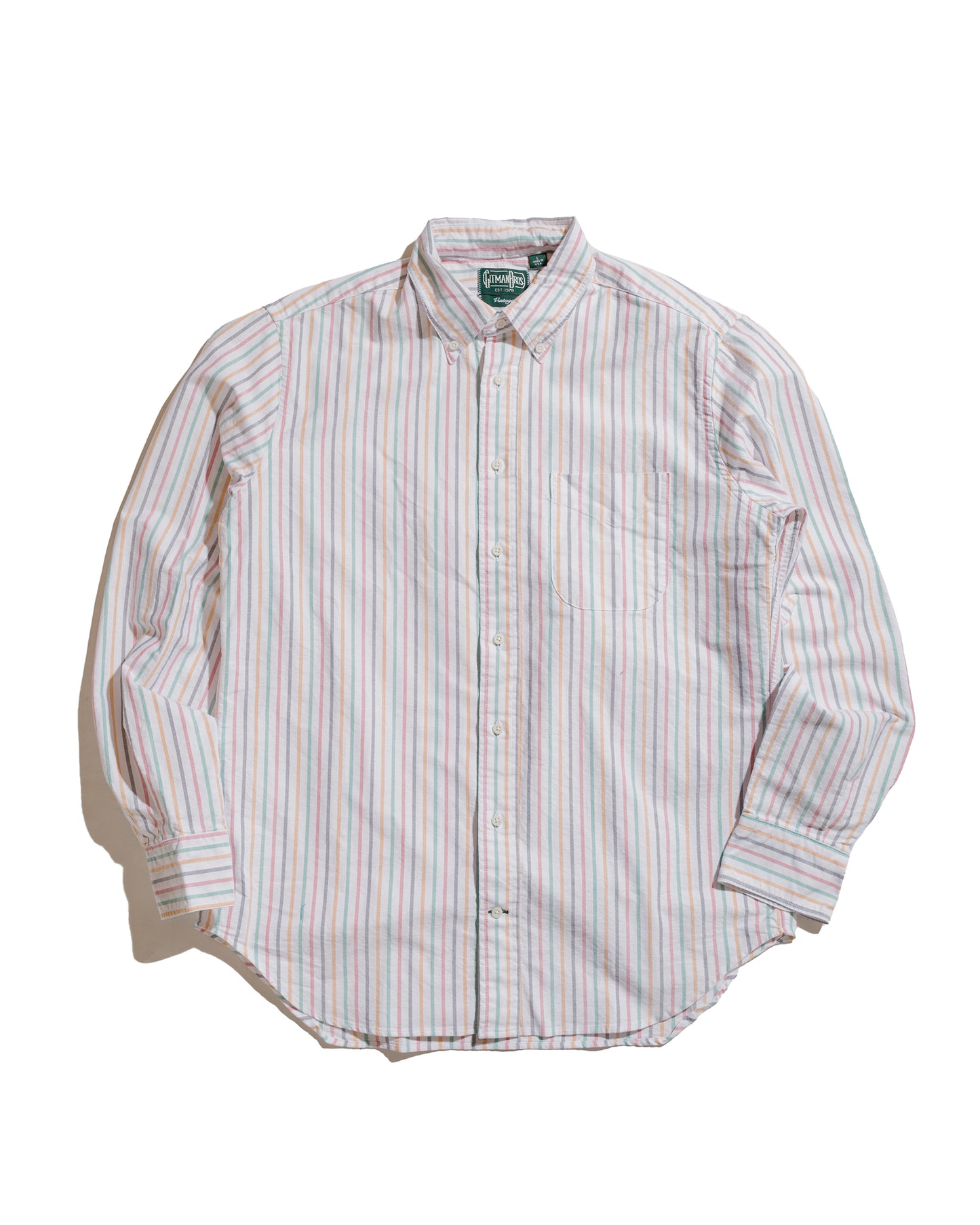 lost & found Gitman Vintage Bros. Gitman Vintage Bros. Rasta Stripe Oxford Long Sleeve
