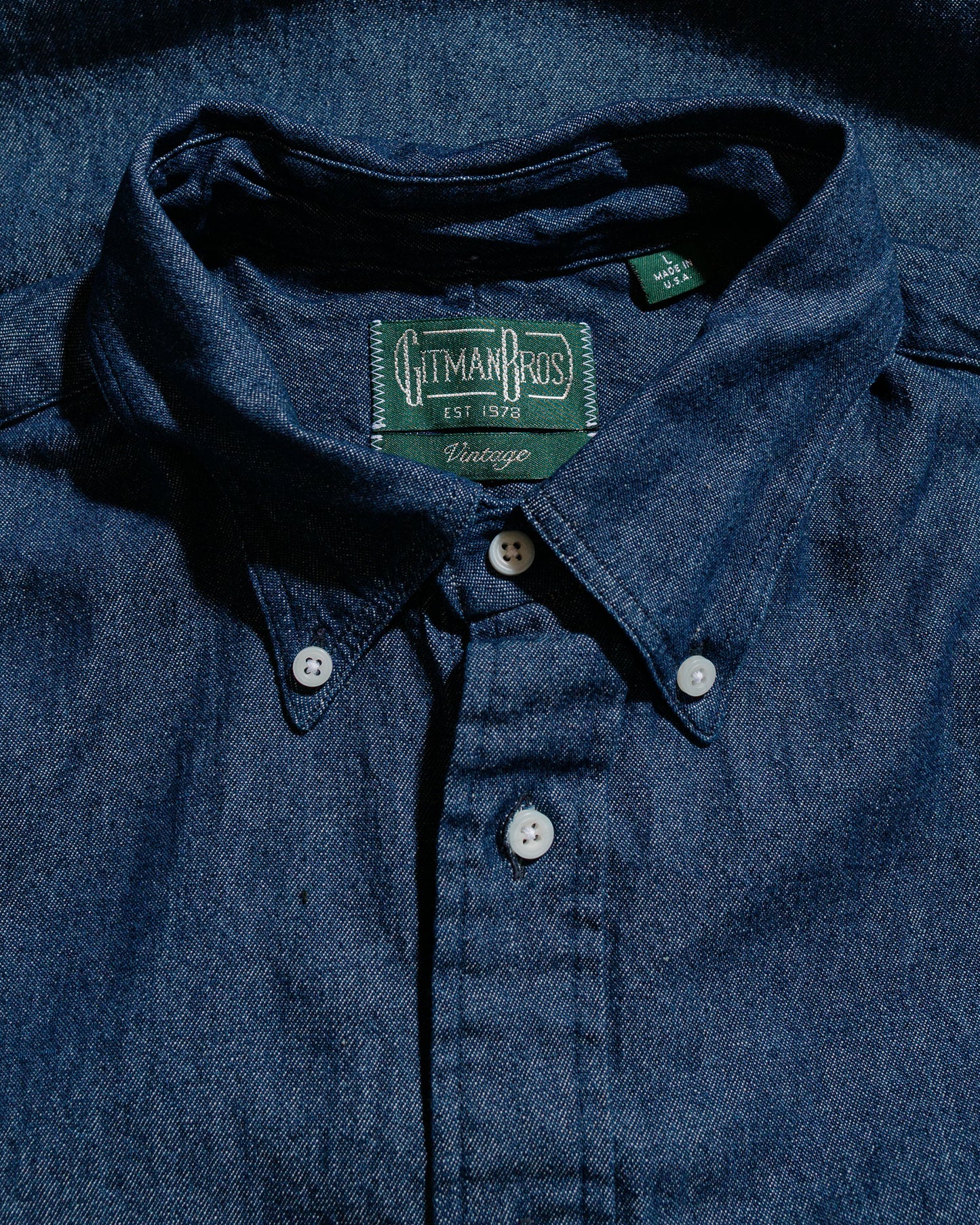 lost & found Gitman Vintage Bros. Gitman Vintage Bros. Summerweight Indigo Denim Shirt