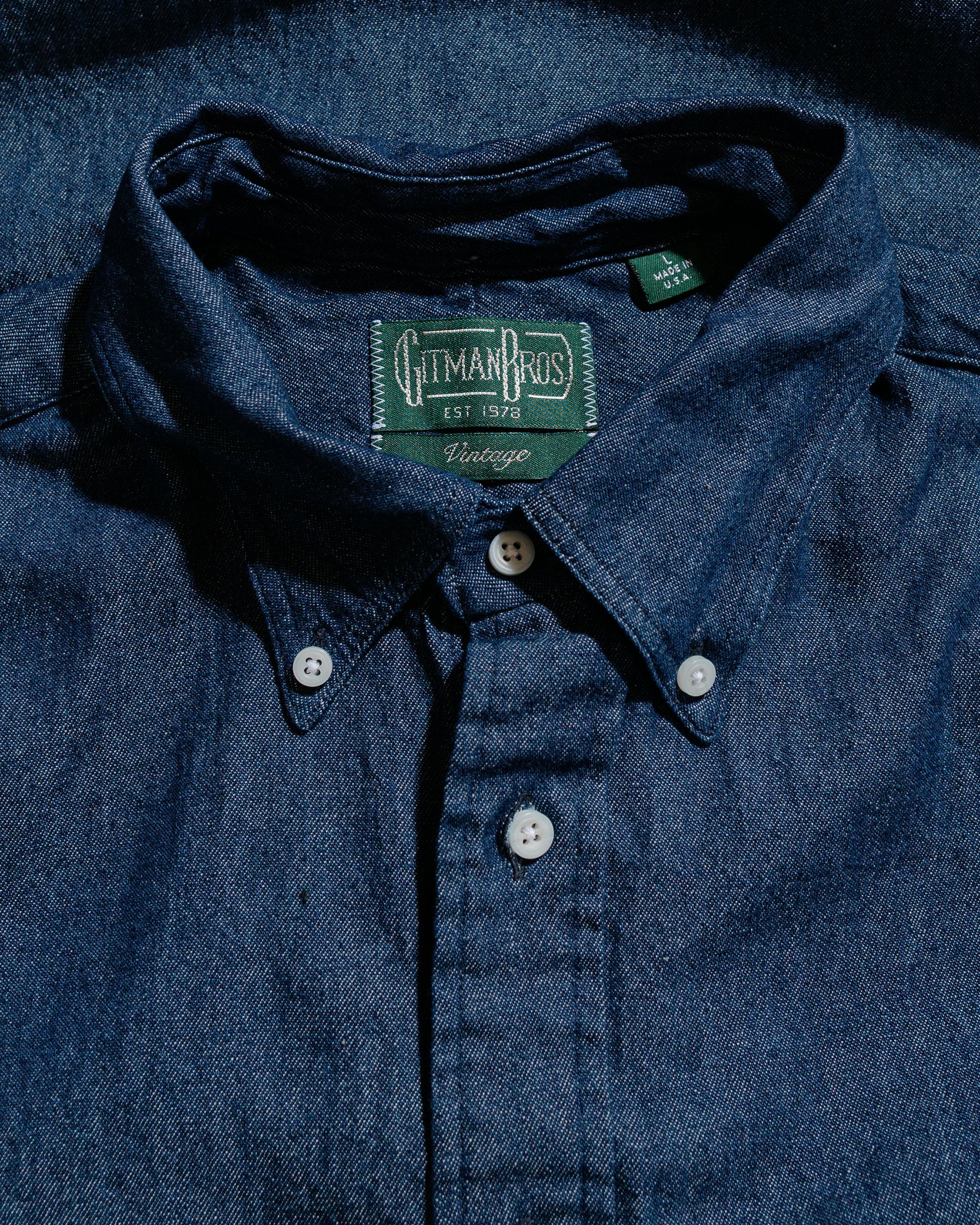 lost & found Gitman Vintage Bros. Gitman Vintage Bros. Summerweight Indigo Denim Shirt
