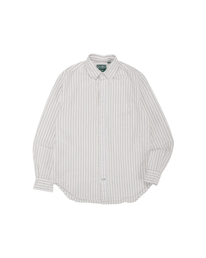 lost & found Gitman Vintage Bros. Gitman Vintage Bros. White Japanese Striped Oxford