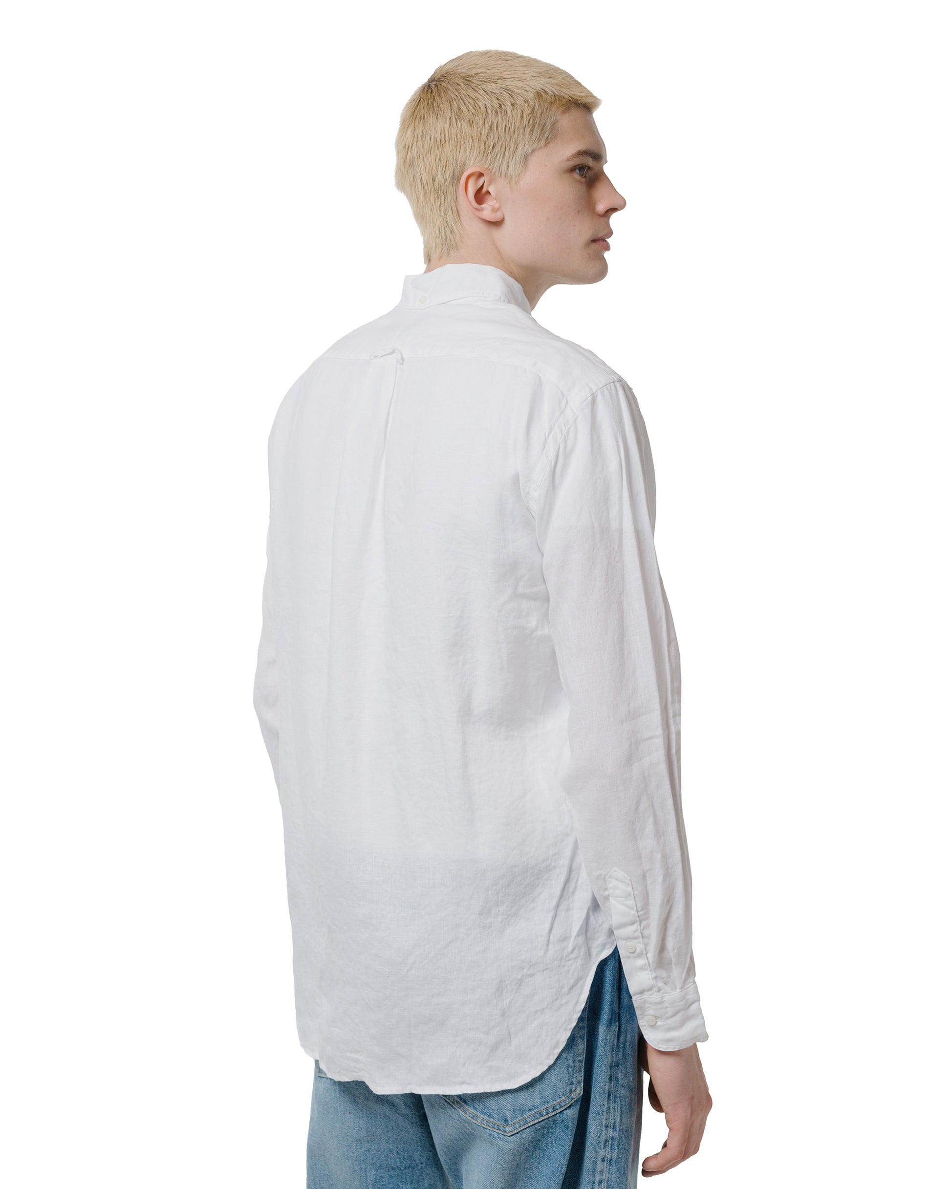 lost & found Gitman Vintage Bros. Gitman Vintage Bros. White Linen Long Sleeve Shirt