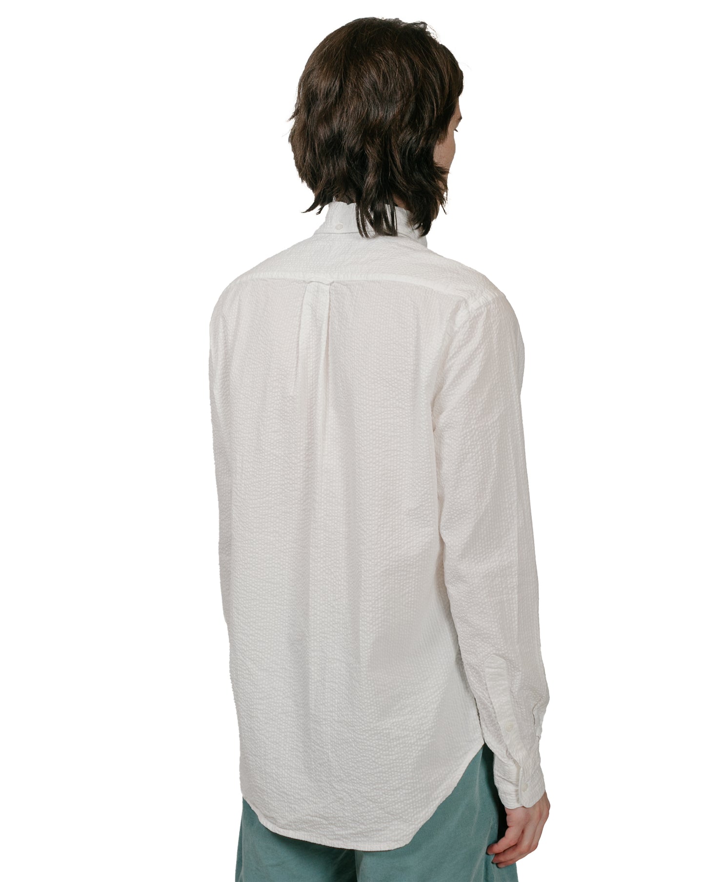 lost & found Gitman Vintage Bros. Gitman Vintage Bros. White Seersucker Shirt