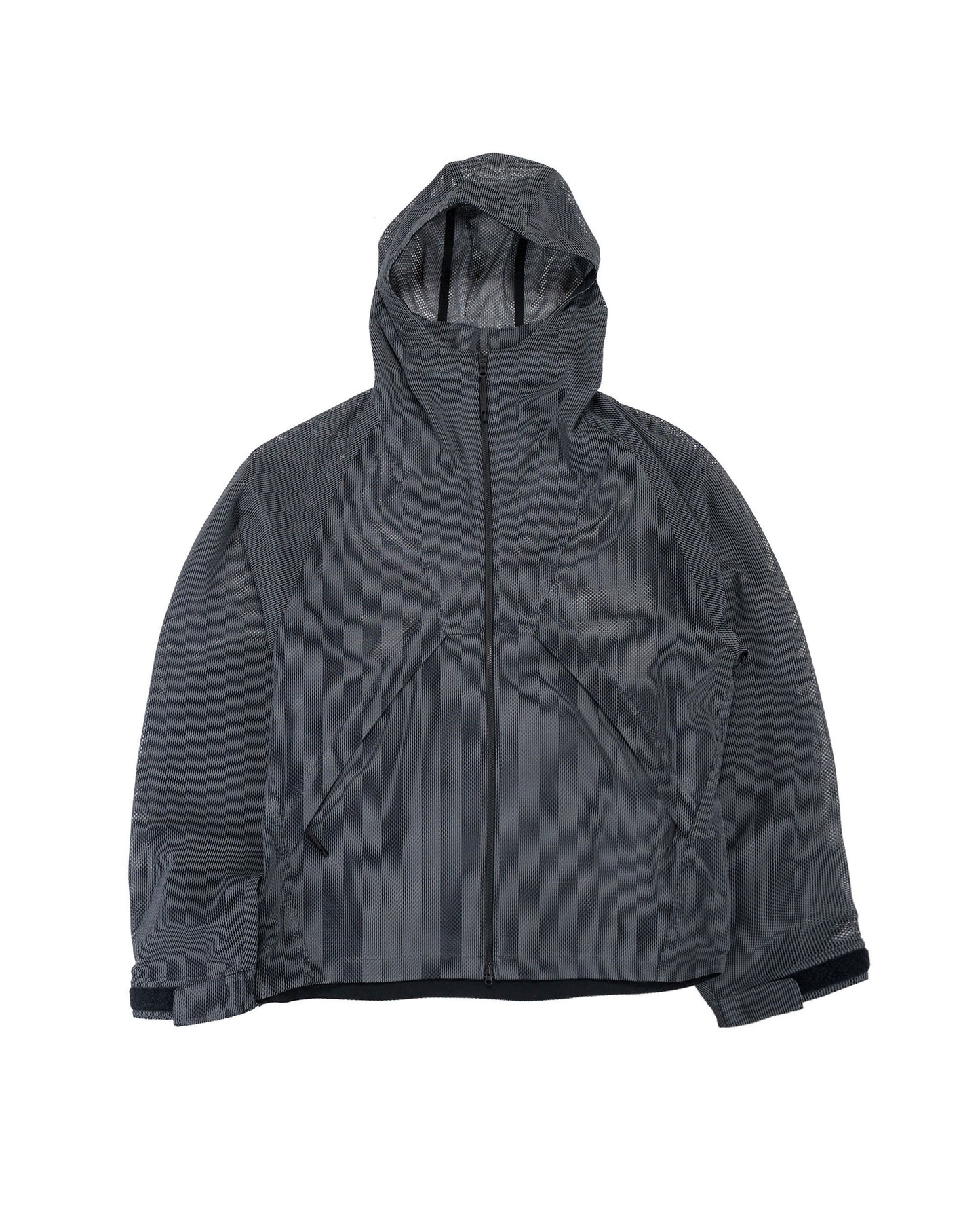 lost & found Goldwin Goldwin Tonalith Mesh Hooded Jacket Black