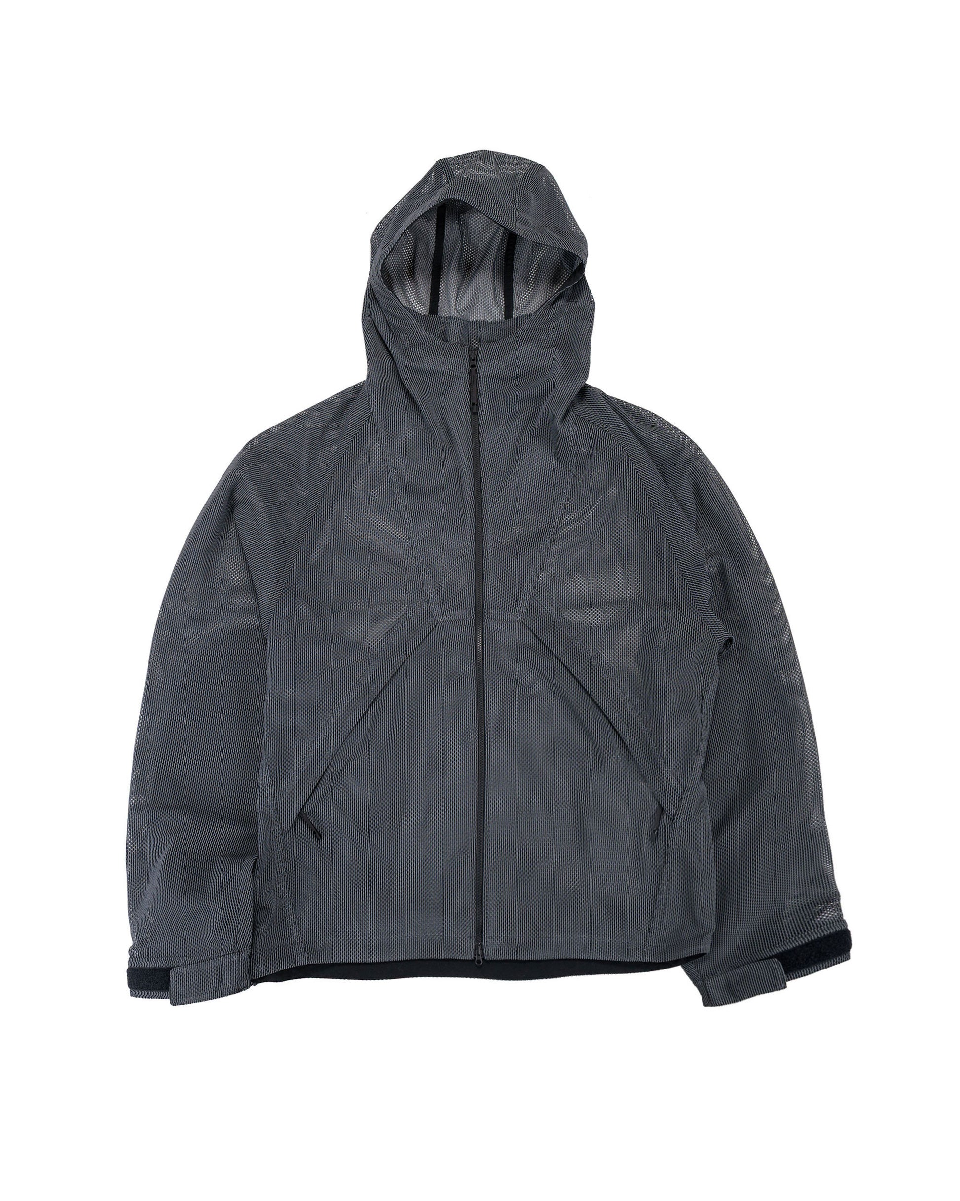 lost & found Goldwin Goldwin Tonalith Mesh Hooded Jacket Black