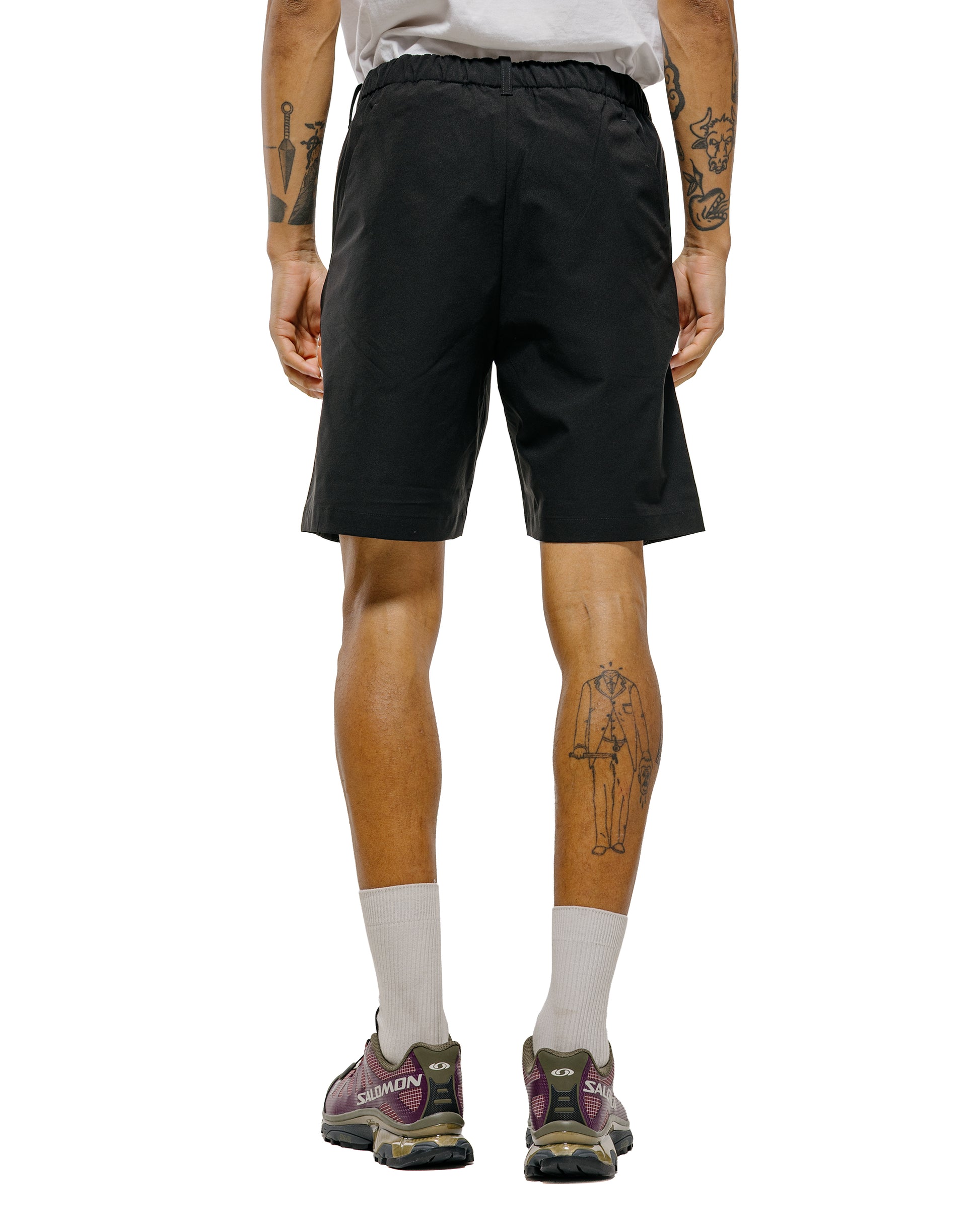 lost & found Goldwin Goldwin One Tuck Light Stretch Shorts Black