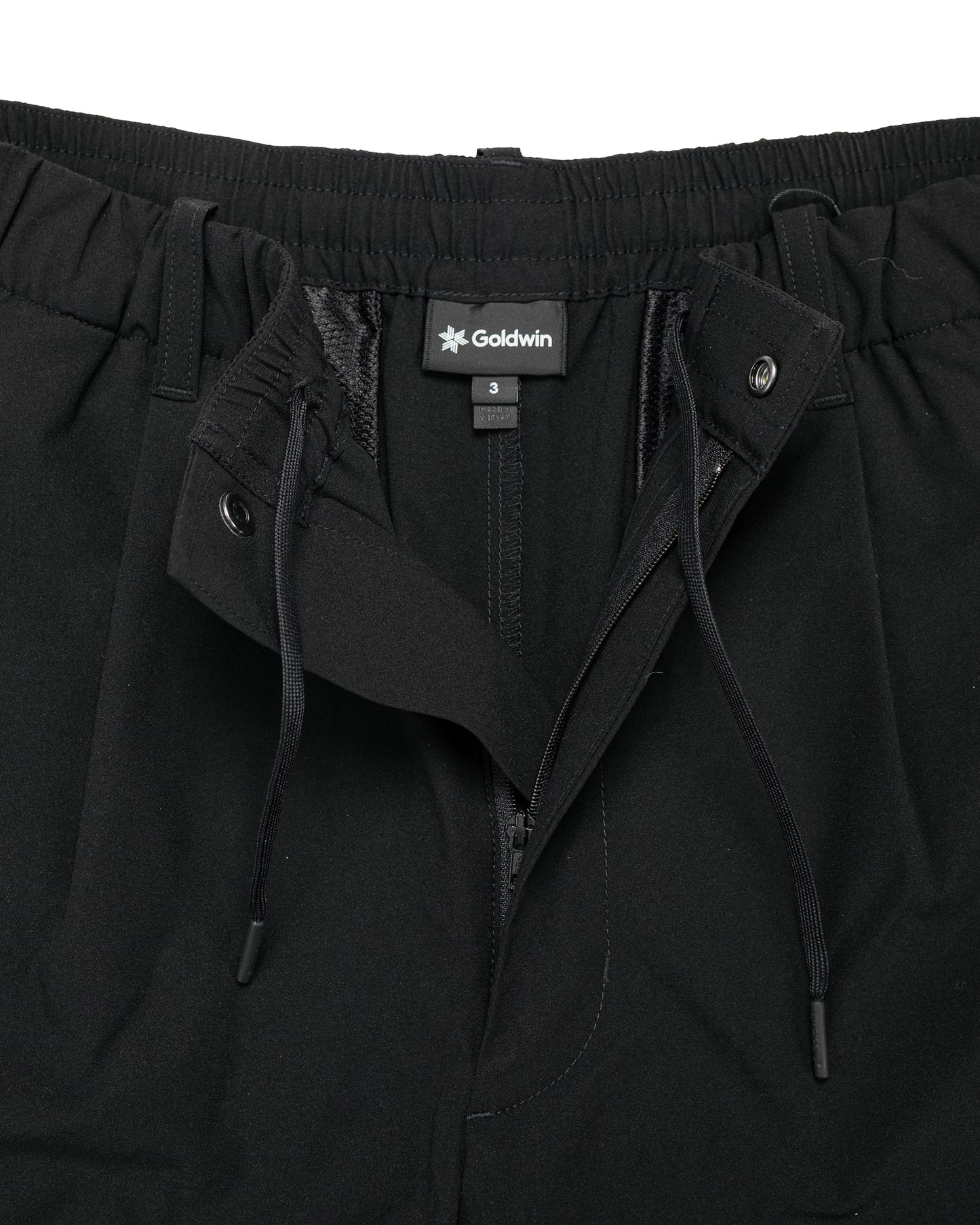 lost & found Goldwin Goldwin One Tuck Light Stretch Shorts Black