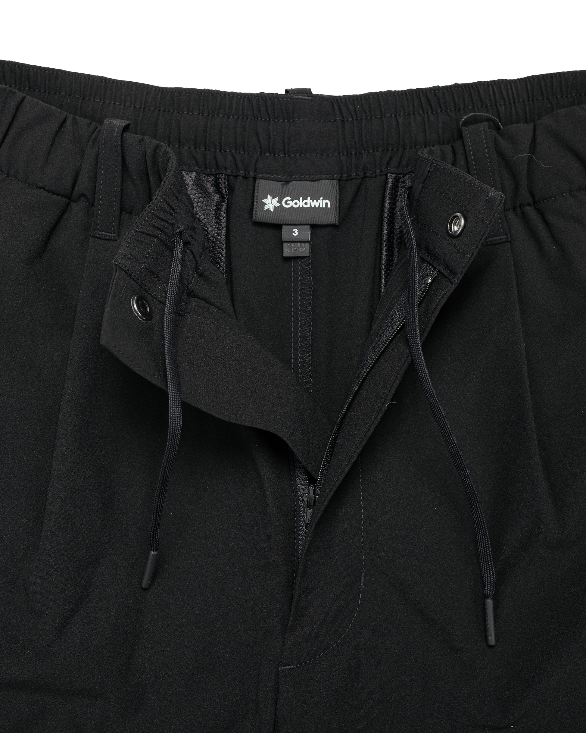lost & found Goldwin Goldwin One Tuck Light Stretch Shorts Black