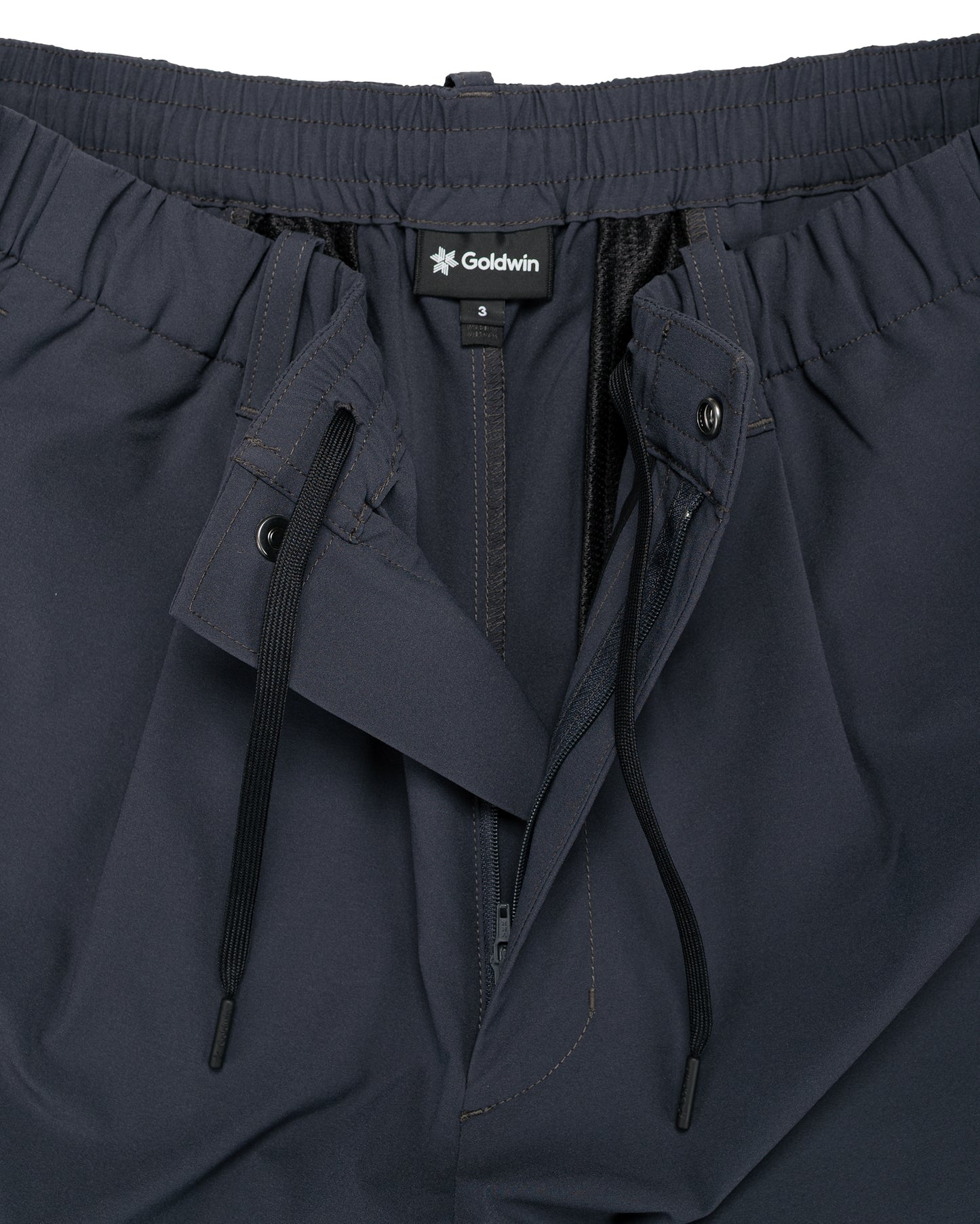 lost & found Goldwin Goldwin One Tuck Light Stretch Shorts Ebony Gray