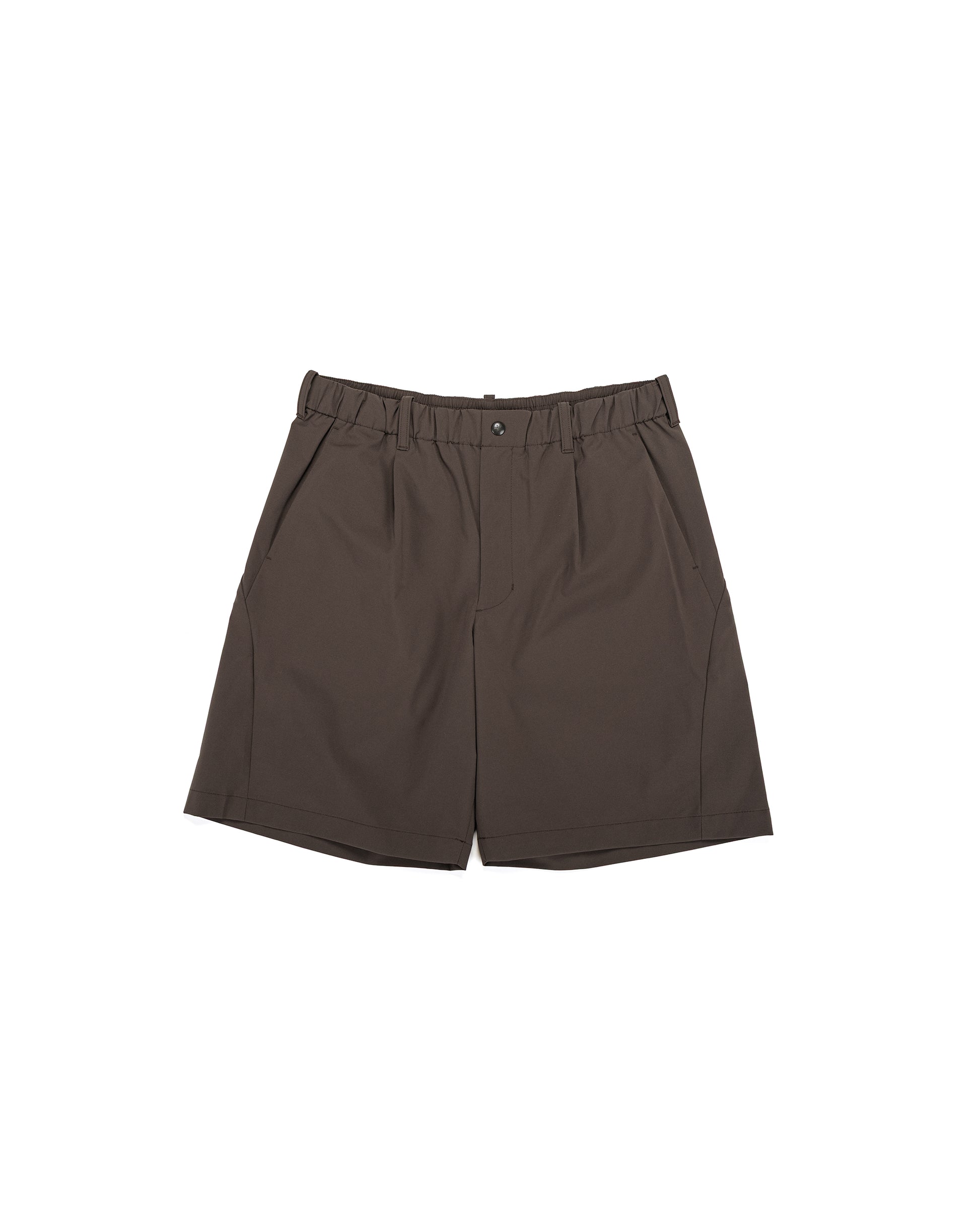 lost & found Goldwin Goldwin One Tuck Light Stretch Shorts Jet Brown