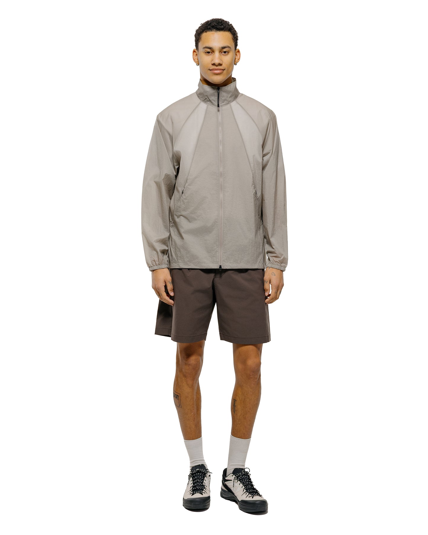 lost & found Goldwin Goldwin One Tuck Light Stretch Shorts Jet Brown