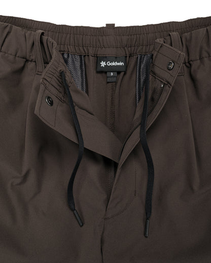 lost & found Goldwin Goldwin One Tuck Light Stretch Shorts Jet Brown