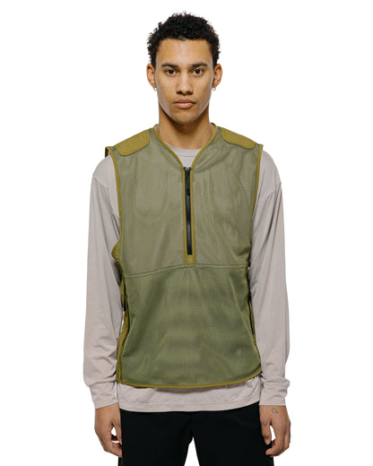 lost & found Goldwin Goldwin Tonalith Mesh Half Zip Vest Usuyanagi