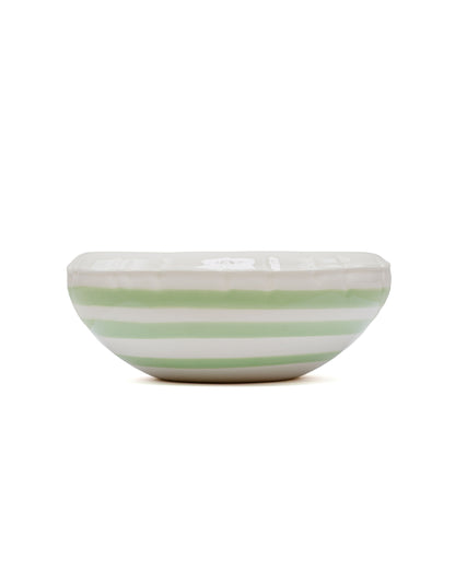 lost & found Home Studyo Home Studyo Bowl 'Lisa' Stripes Pistache Gloss