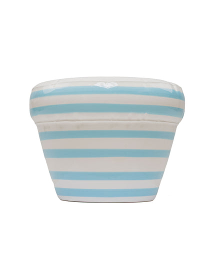 lost & found Home Studyo Home Studyo Planter 'Pierre' Stripes Ocean Gloss