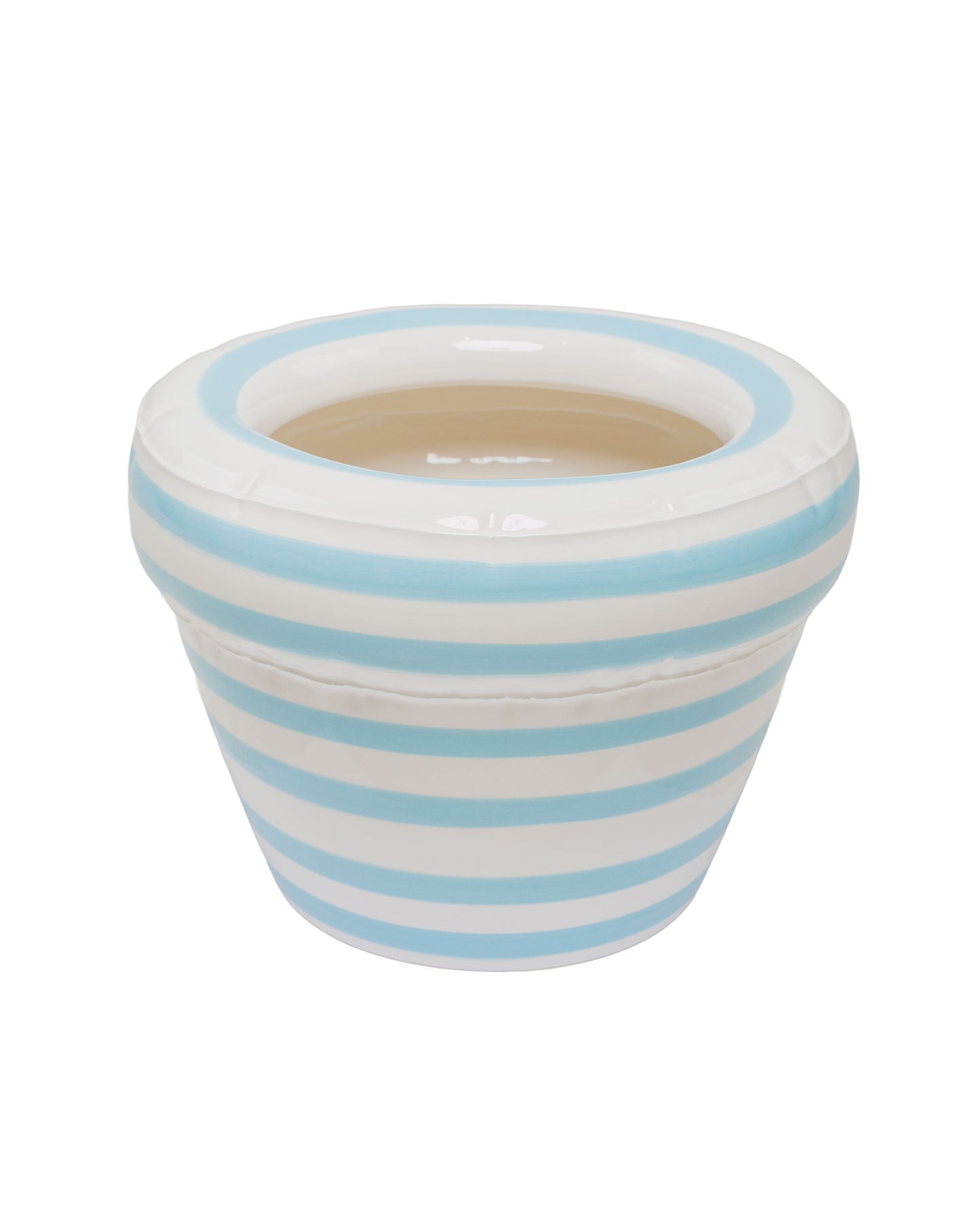 lost & found Home Studyo Home Studyo Planter 'Pierre' Stripes Ocean Gloss